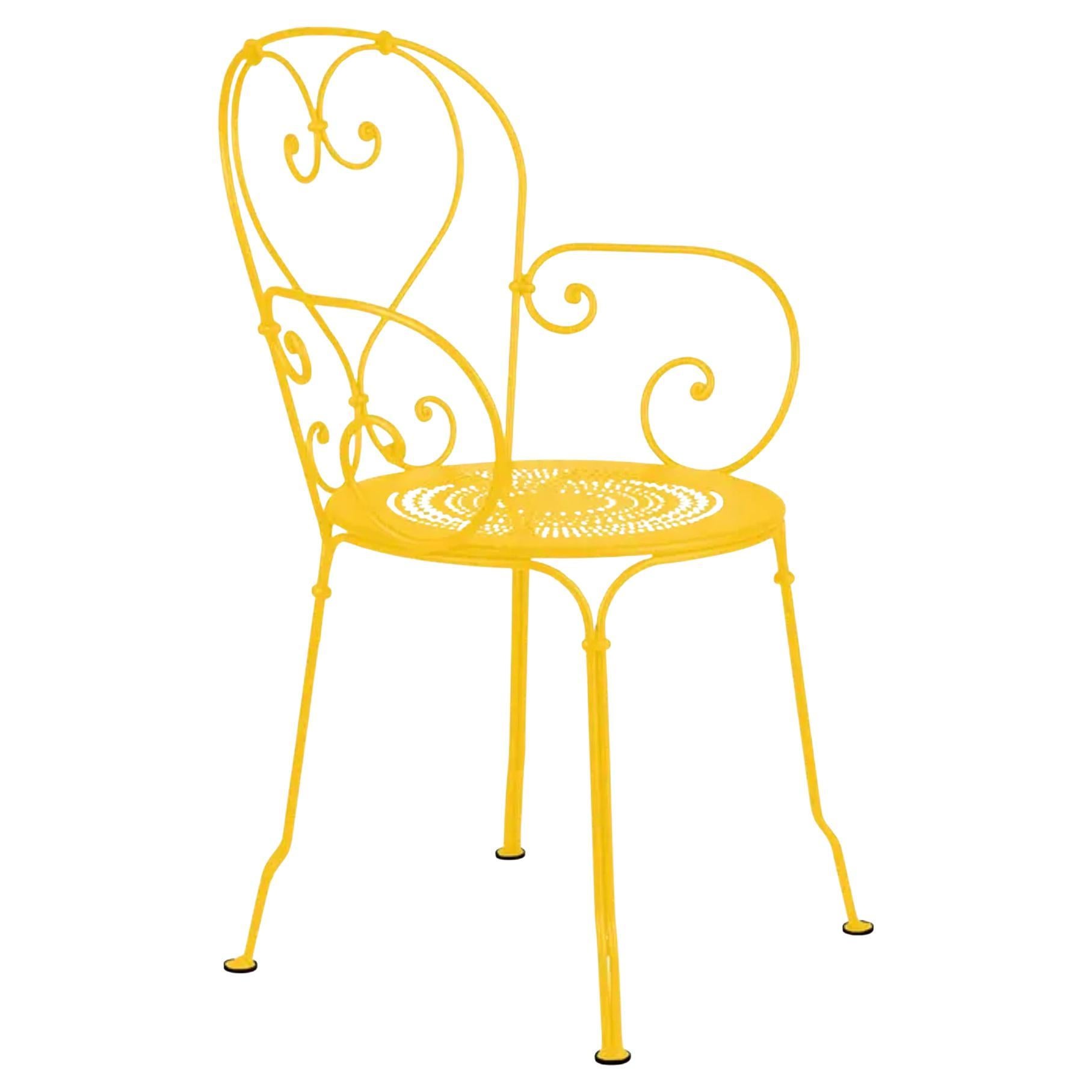 Chair with arms Fermob - 1900 Armchair -  Honey For Sale