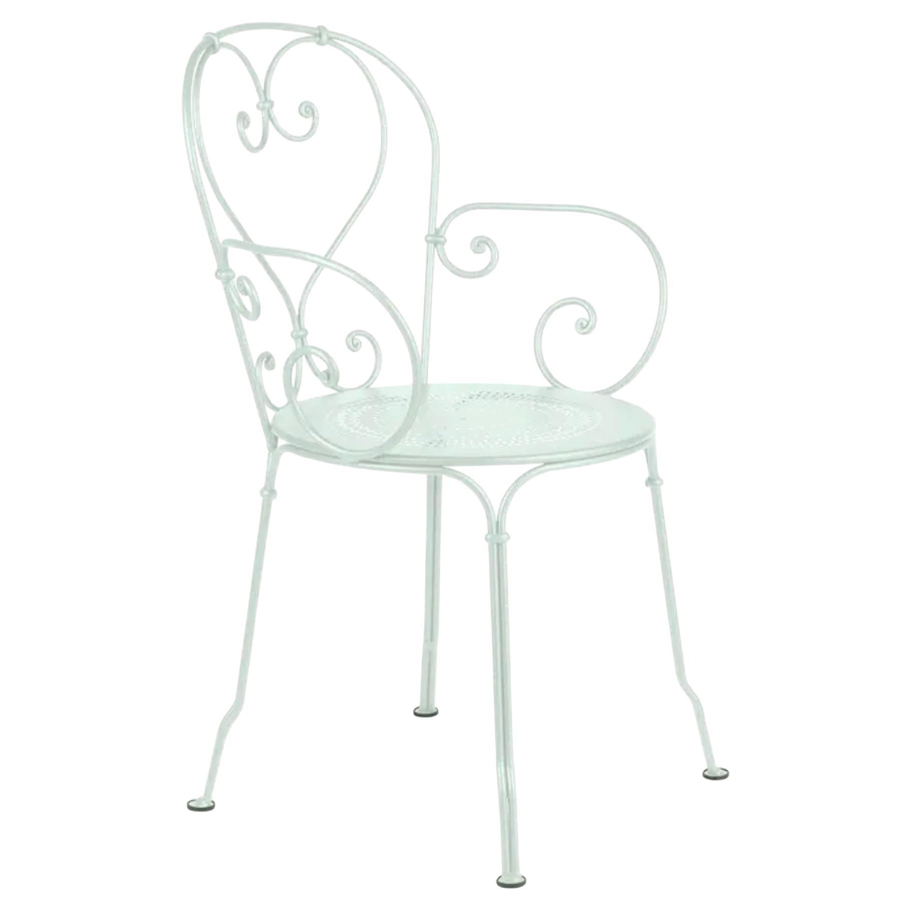 Chair with arms Fermob - 1900 Armchair - Ice Mint