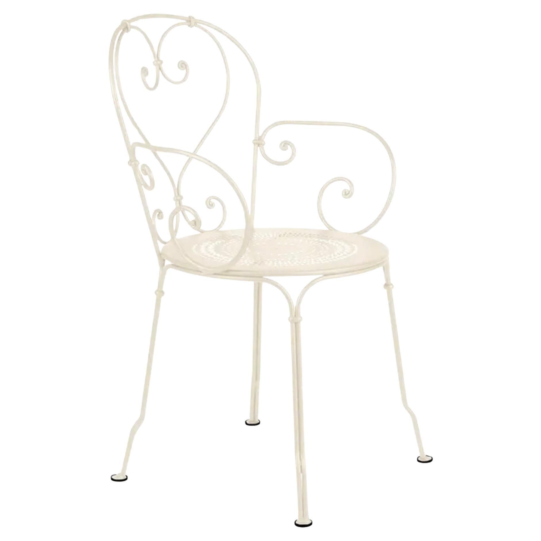 Chair with arms Fermob - 1900 Armchair - Latte beige For Sale