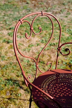 Chair with arms Fermob - 1900 Armchair - Liquorice