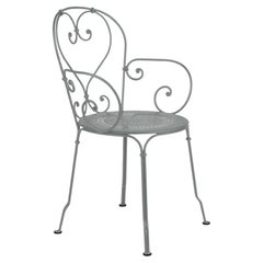 Chair with arms Fermob - 1900 Armchair - Storm Grey