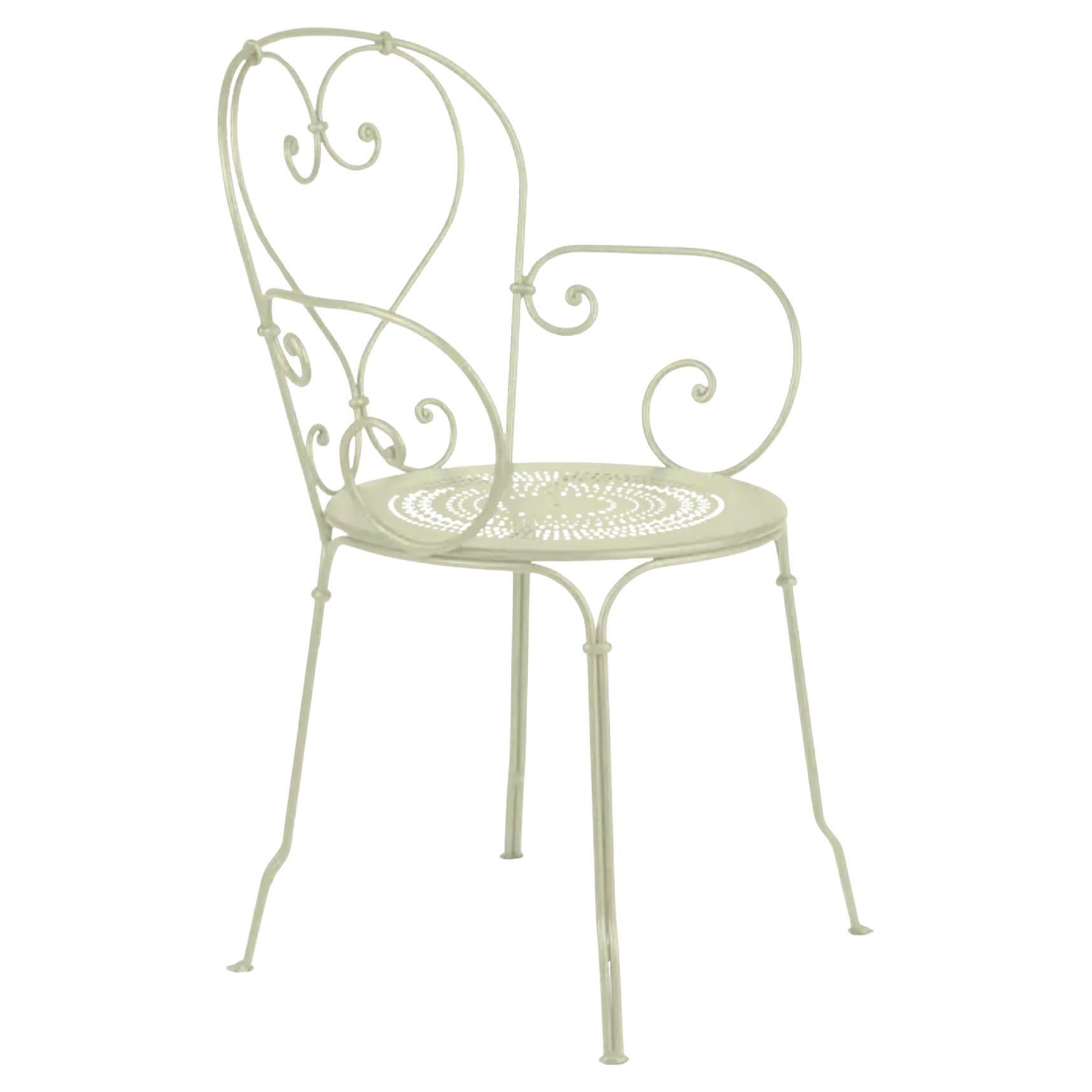 Chair with arms Fermob - 1900 Armchair - Willow Green For Sale