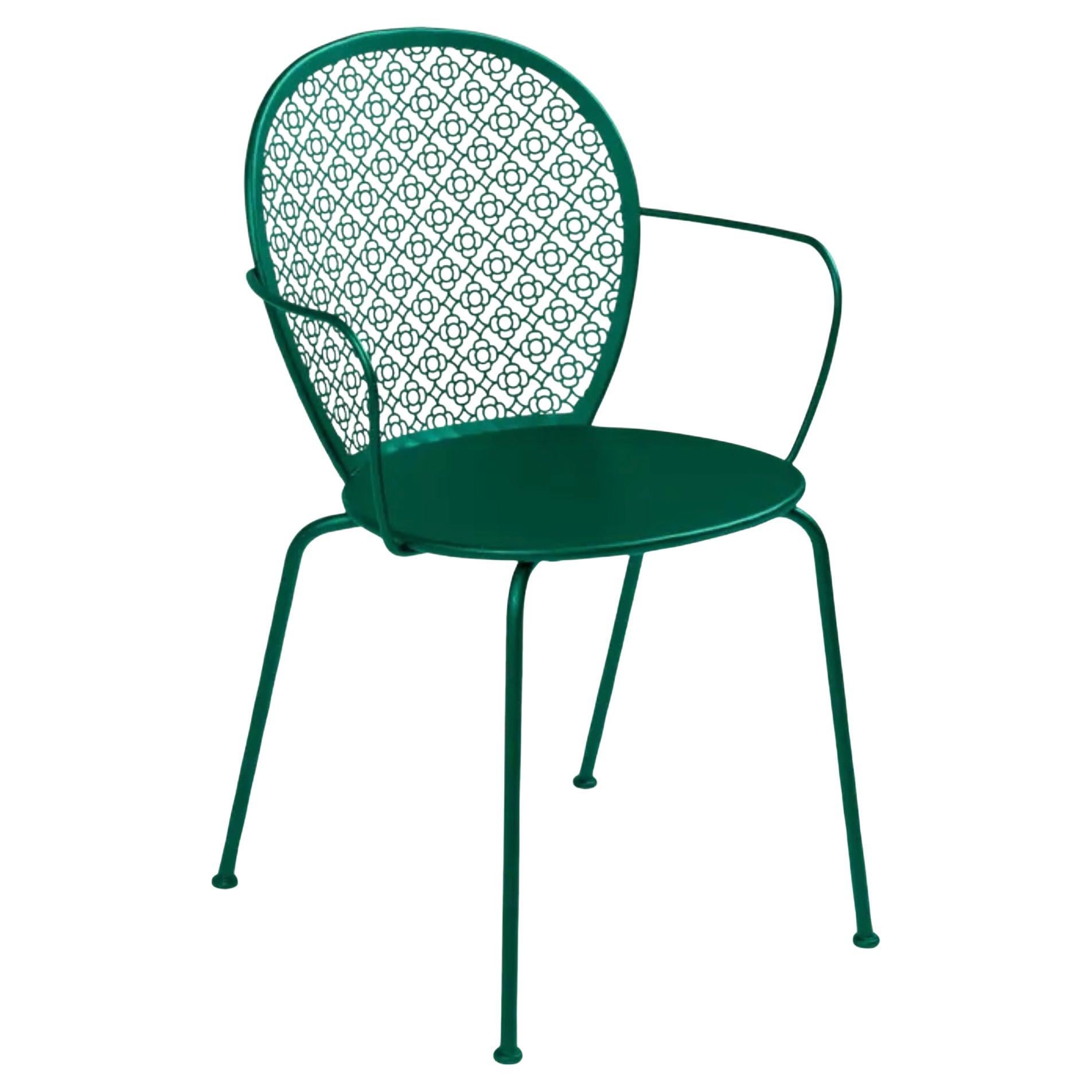 Chair with arms Fermob - Lorette Armchair -  Cedar green
