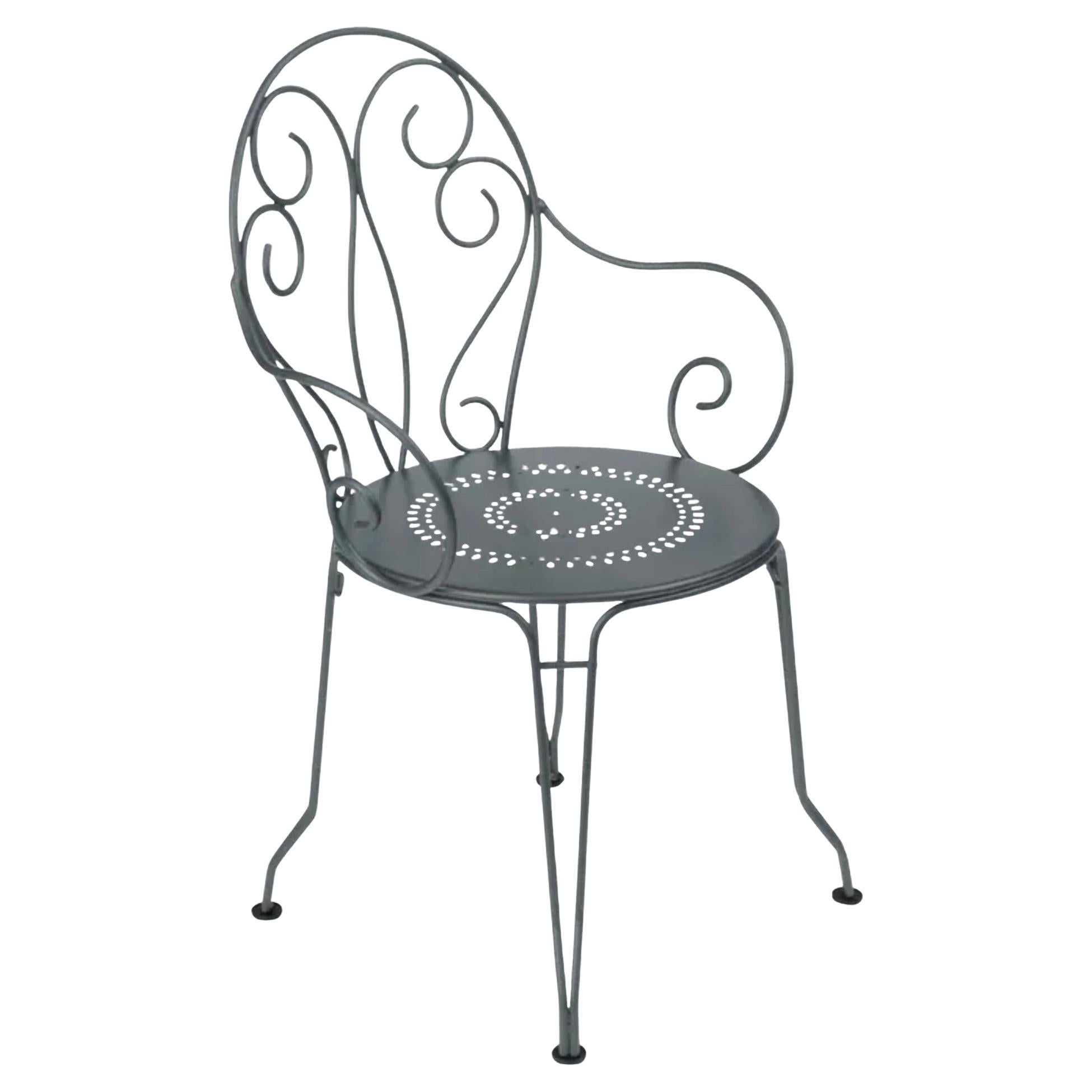 Chair with arms Fermob - Montmartre Armchair - Storm Grey