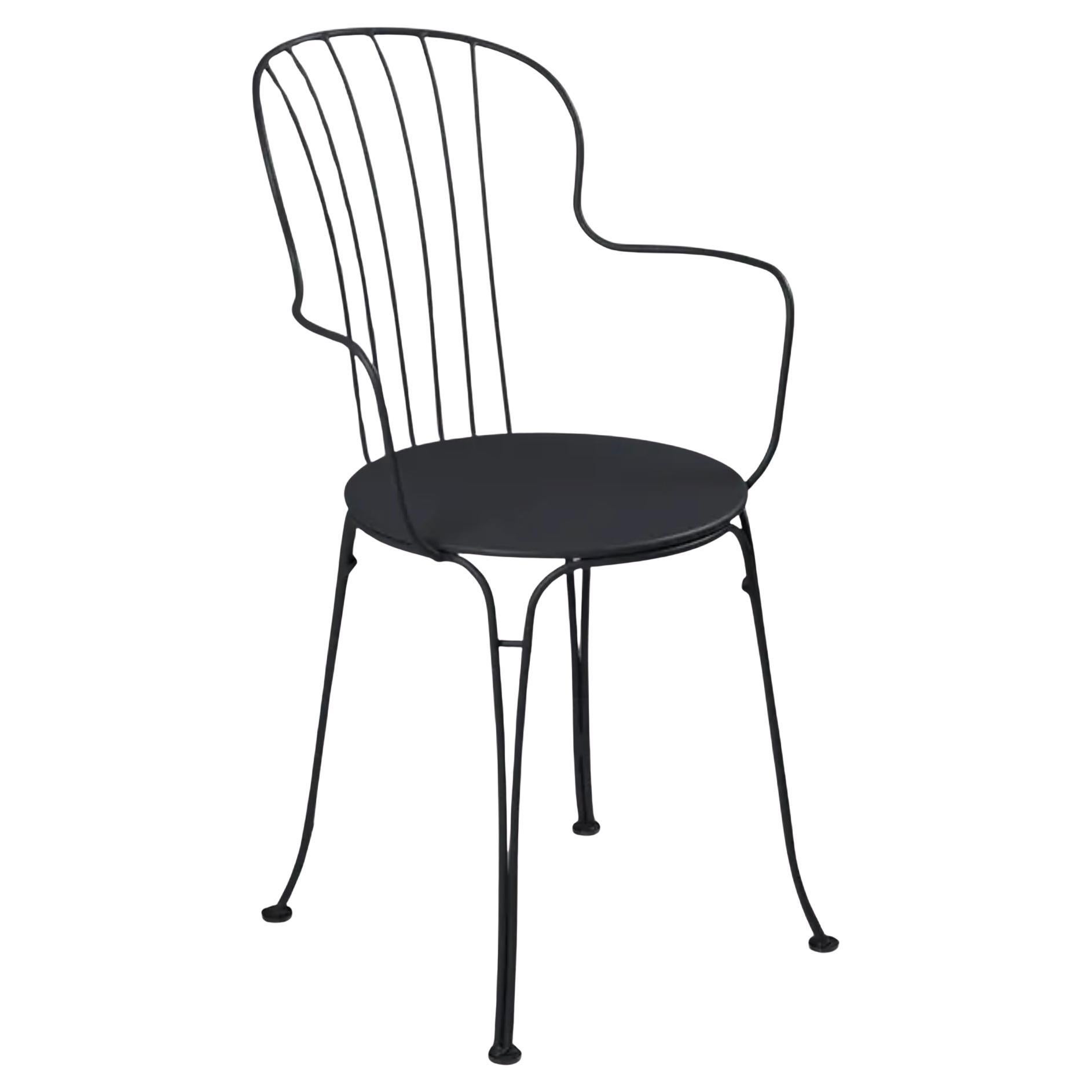 Chair with arms Fermob - Opéra+ Armchair - Anthracite