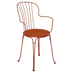 Chaise avec accoudoirs Fermob - Fauteuil Opéra+ - Orange confite
