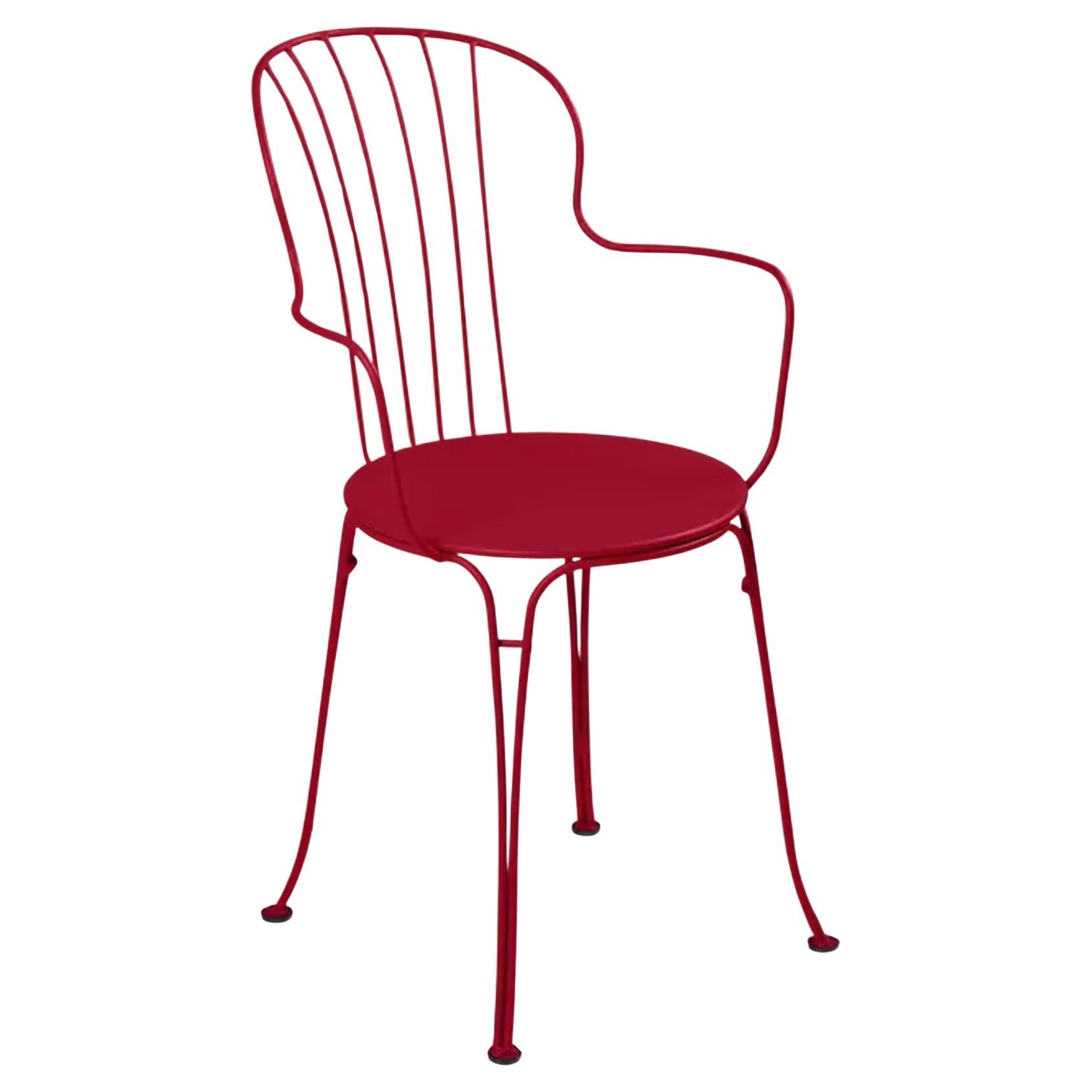 Chair with arms Fermob - Opéra+ Armchair - Chili