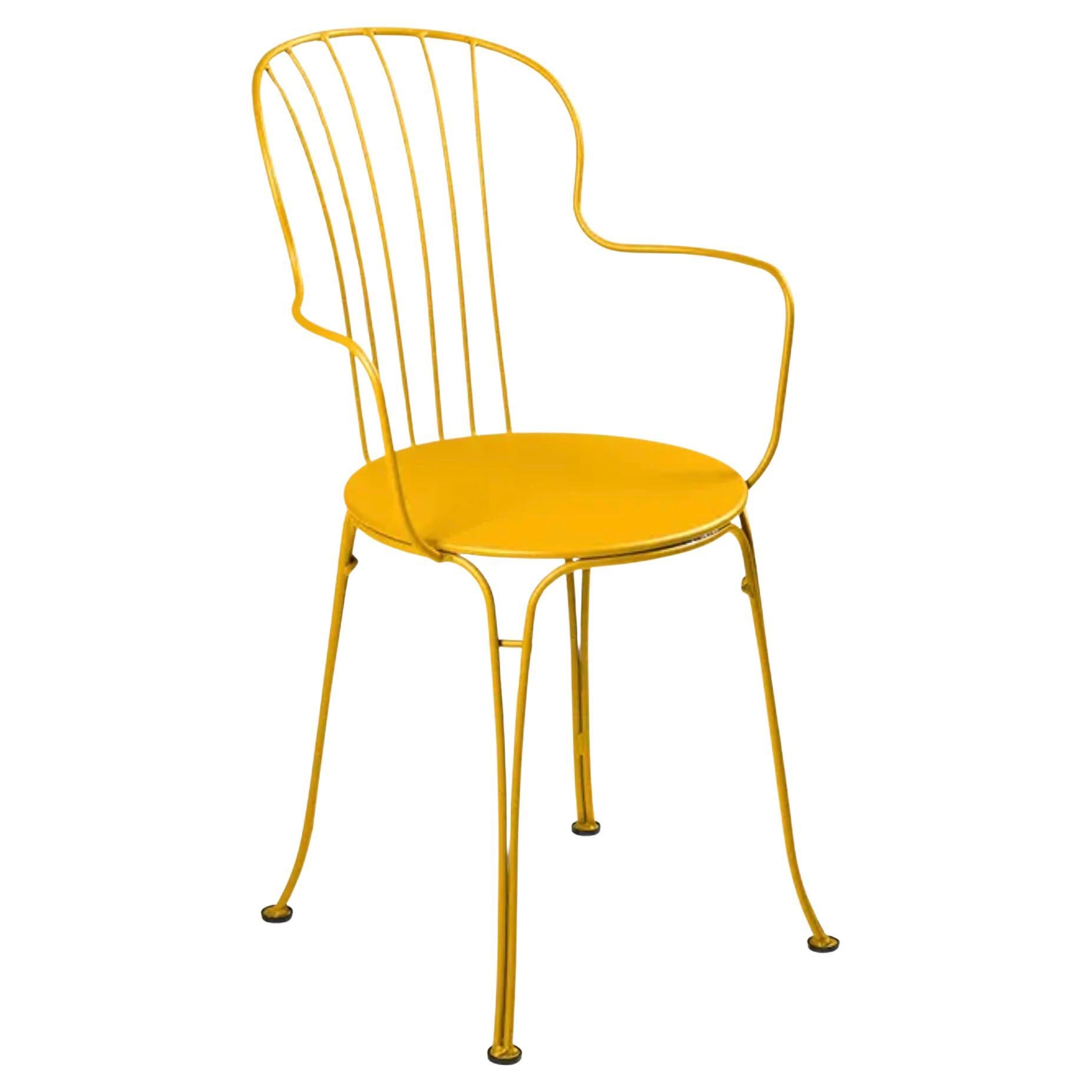 Chair with arms Fermob - Opéra+ Armchair -  Honey