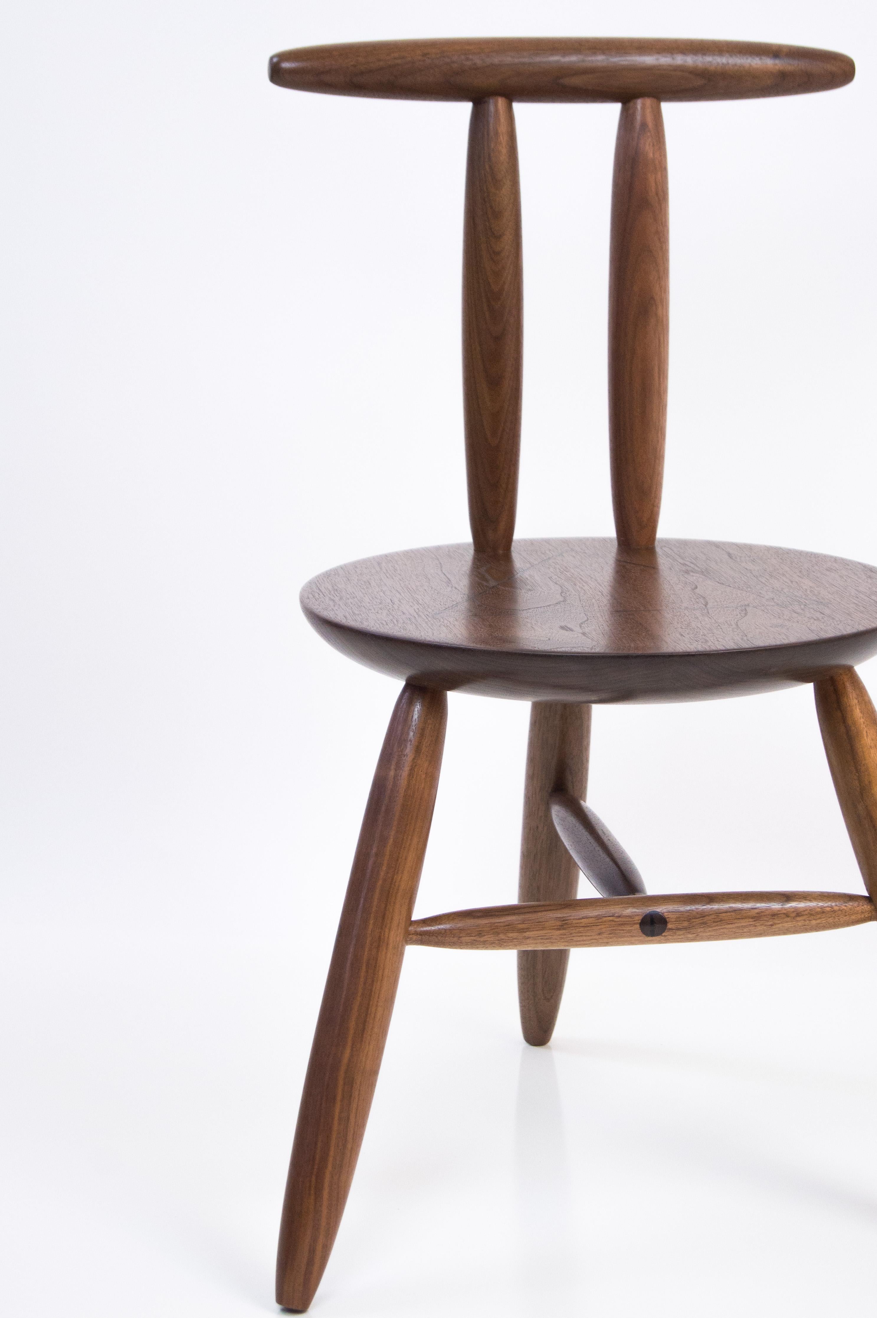 North American Chair with Exquisite Joinery in Walnut by Birnam Wood Studio For Sale
