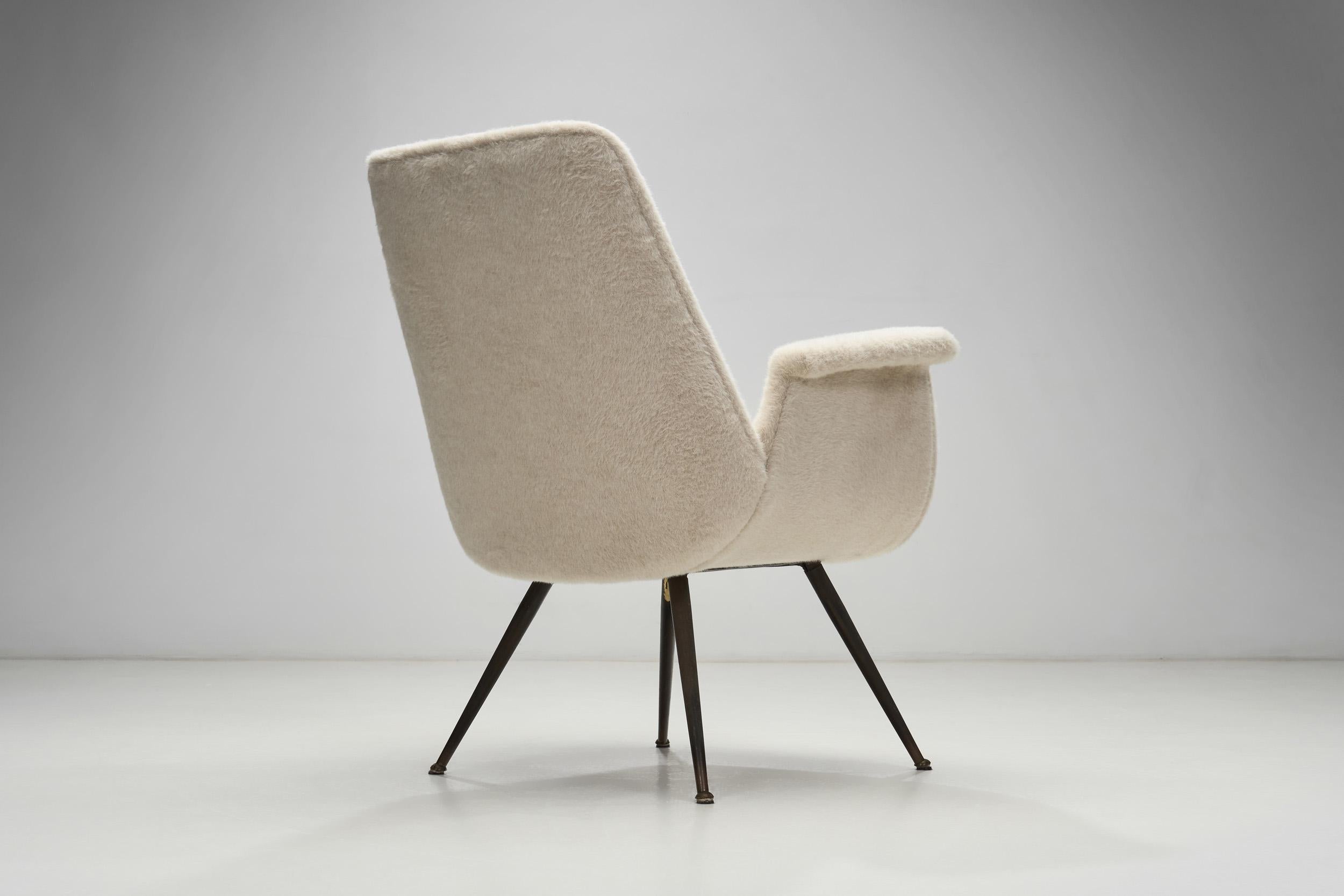 Stuhl mit Beinen aus lackiertem Messing von Gastone Rinaldi (Attr.) für Rima, Italien 1950er Jahre im Angebot 1
