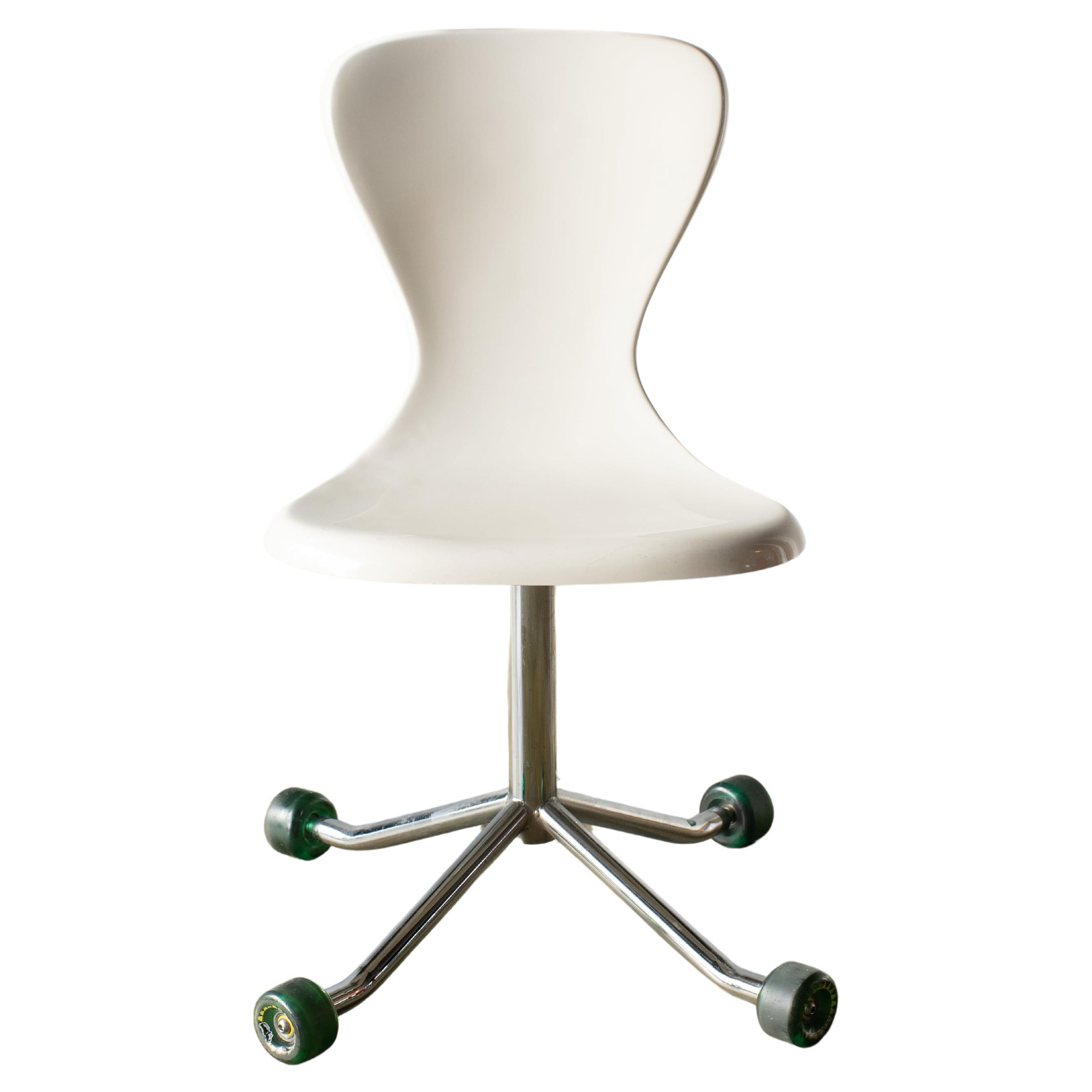 Chair with skateboard wheels  Hajime Okajima Y2K style design For Sale