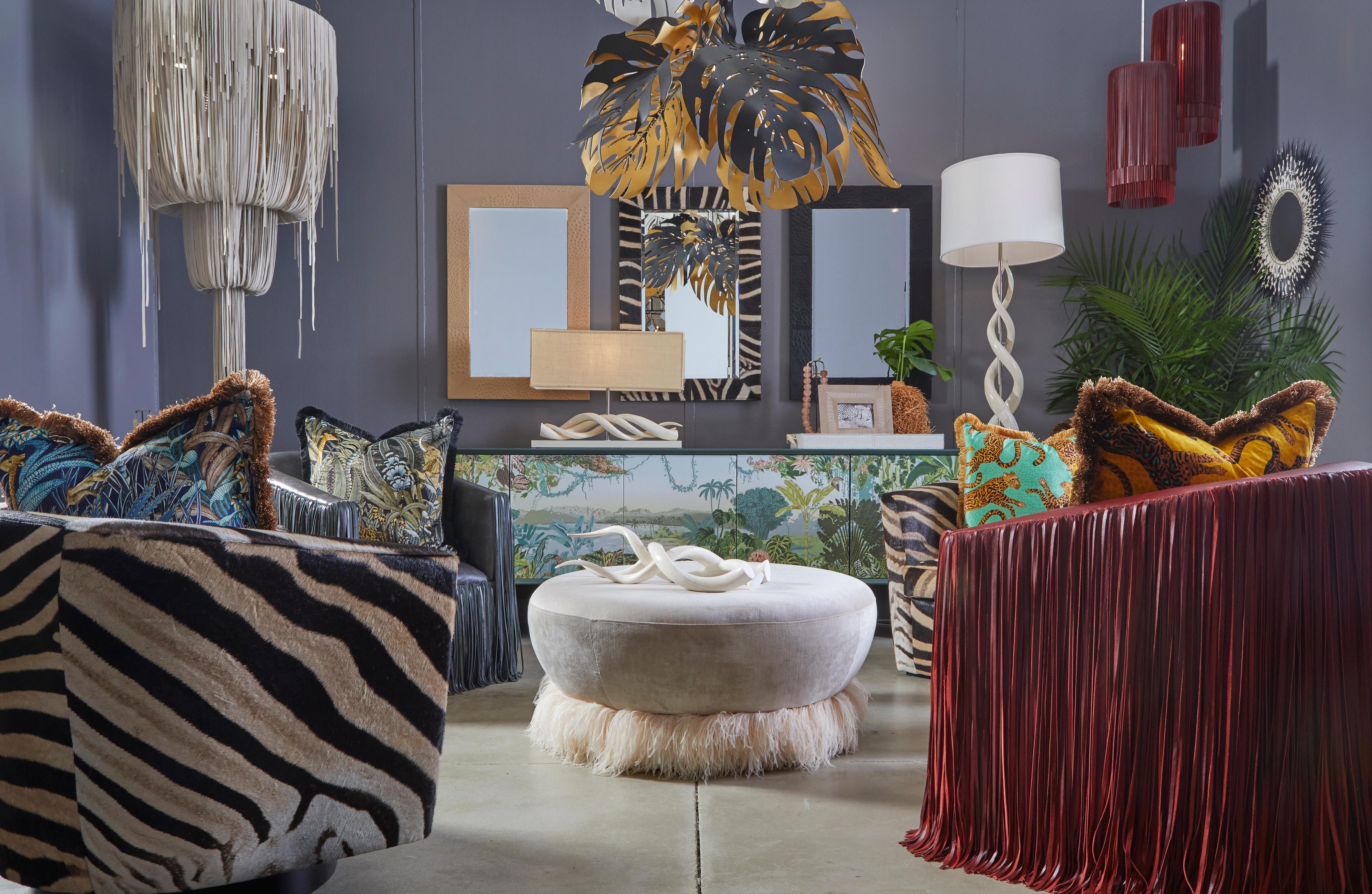 XXIe siècle et contemporain Chaise-Zebra Hide pivotant en vente
