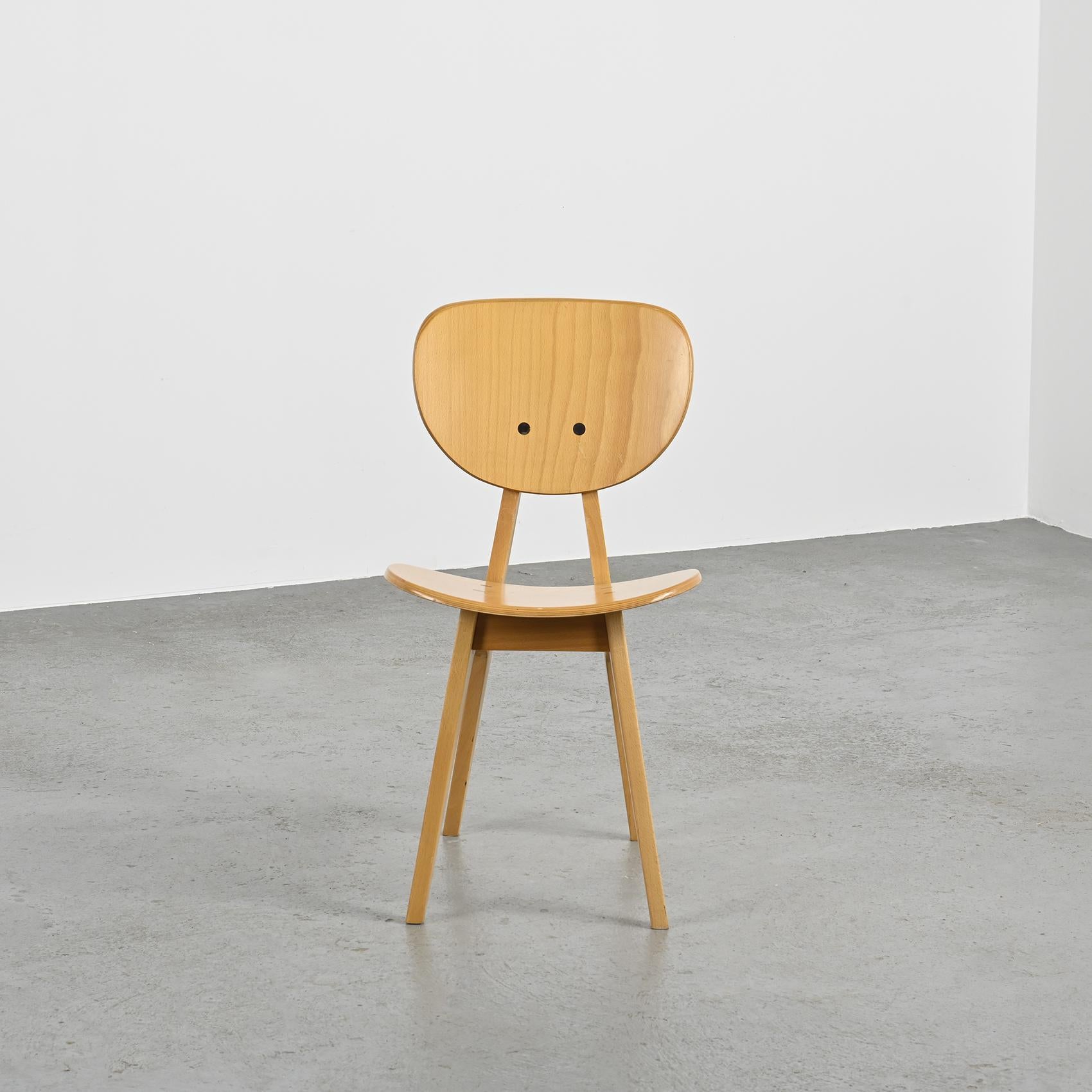 Chairs 3221 by Jenzo Sakakura for Tendo Mokko, 1950s, set of 4 In Good Condition For Sale In VILLEURBANNE, FR
