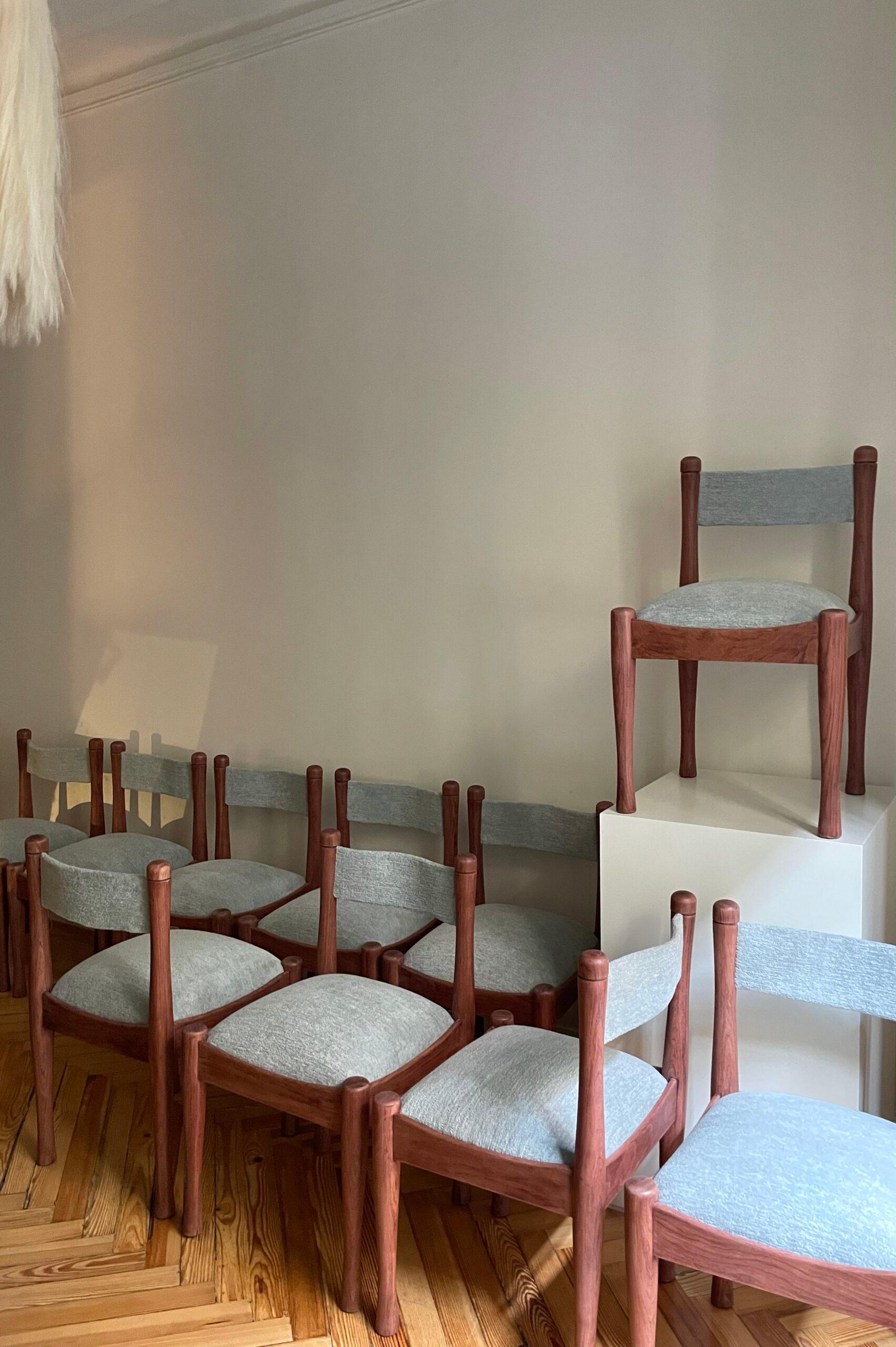 Mid-20th Century Chairs 620 by Silvio Coppola for Bernini Natural - Glacier