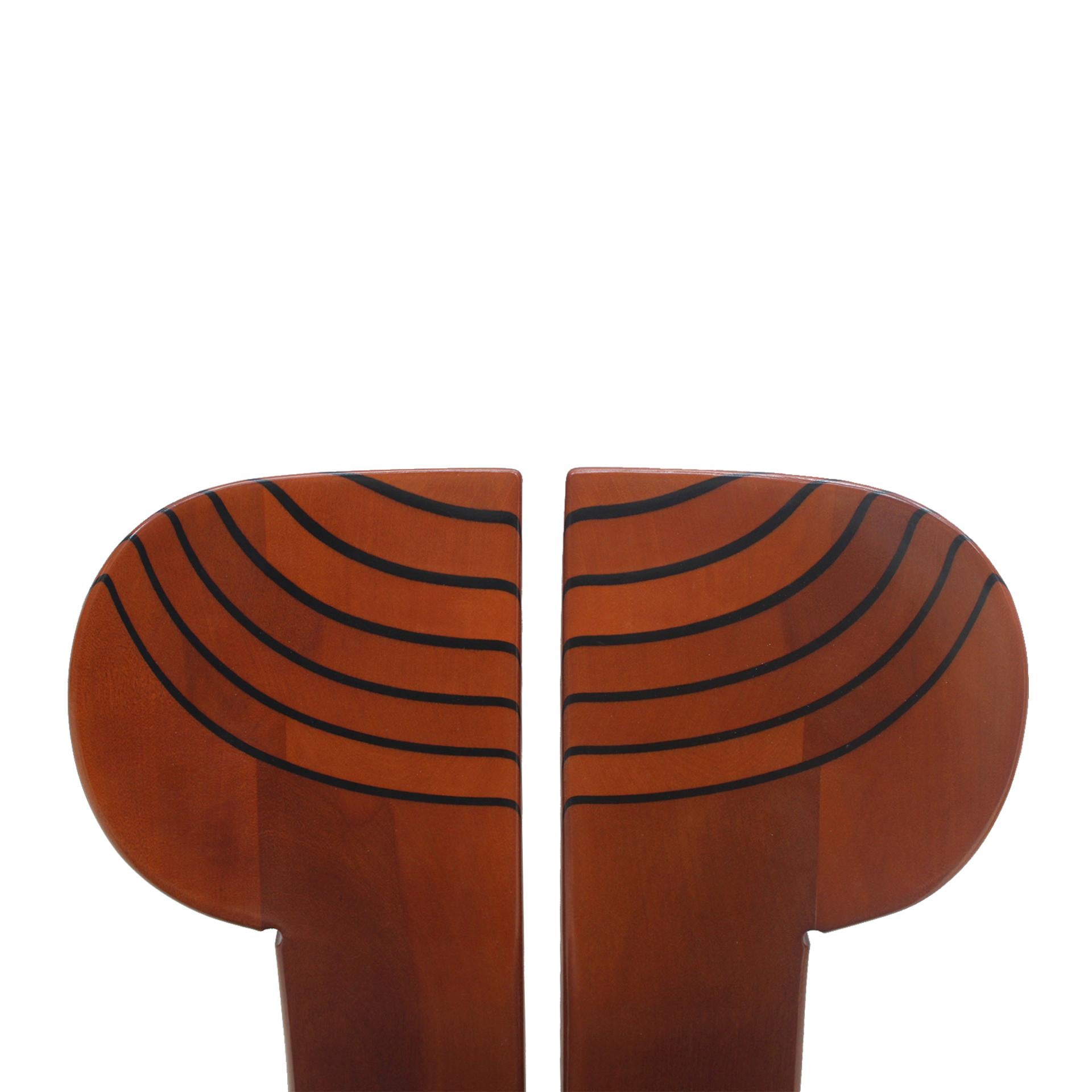 Sillas de comedor italianas Africa Diseñadas por Afra & Tobia Scarpa Para Maxalto, años 70 Moderno de mediados de siglo en venta