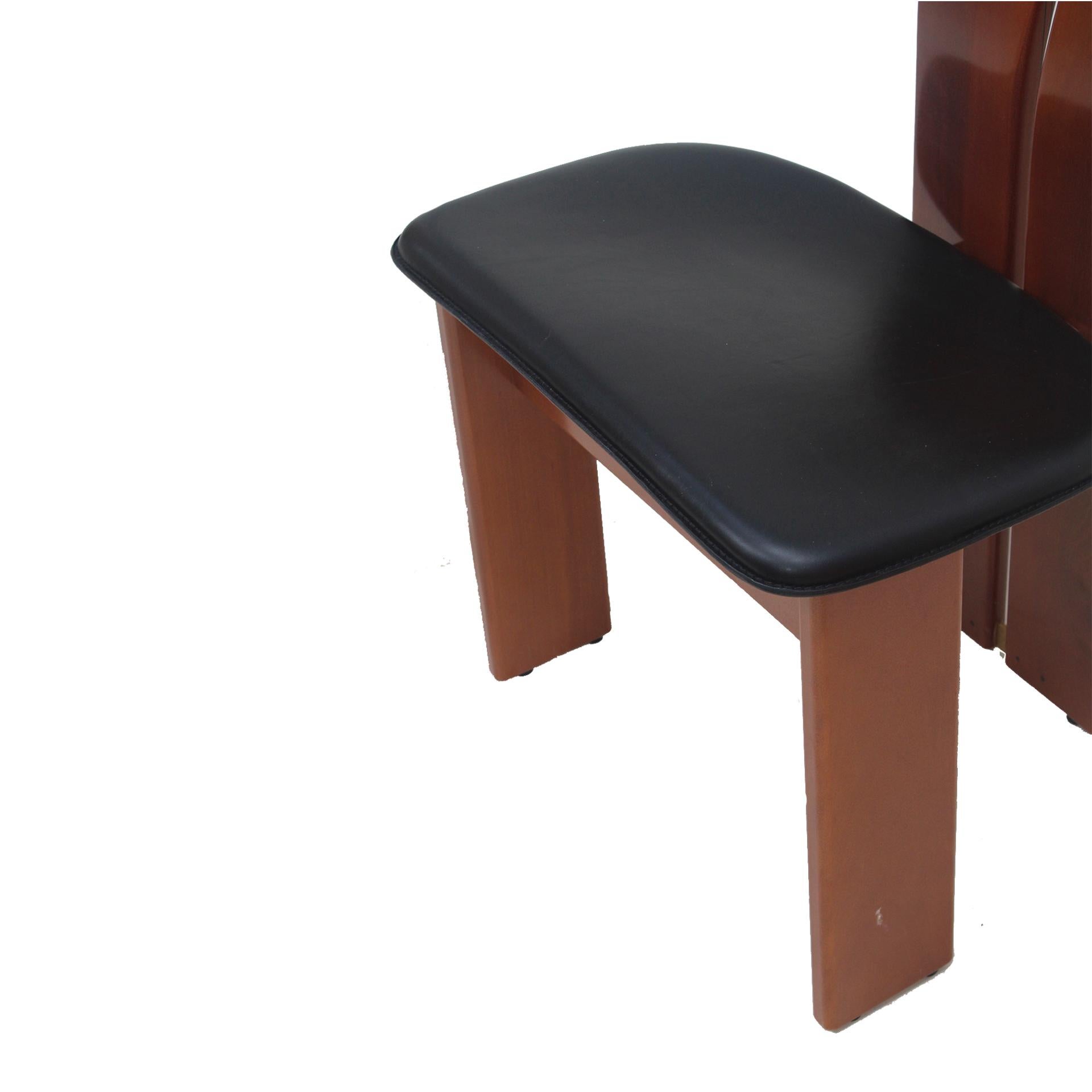 Sillas de comedor italianas Africa Diseñadas por Afra & Tobia Scarpa Para Maxalto, años 70 Italiano en venta