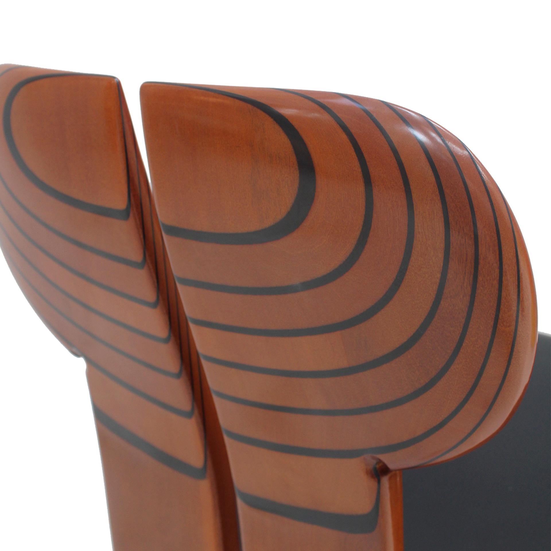 Sillas de comedor italianas Africa Diseñadas por Afra & Tobia Scarpa Para Maxalto, años 70 en venta 2