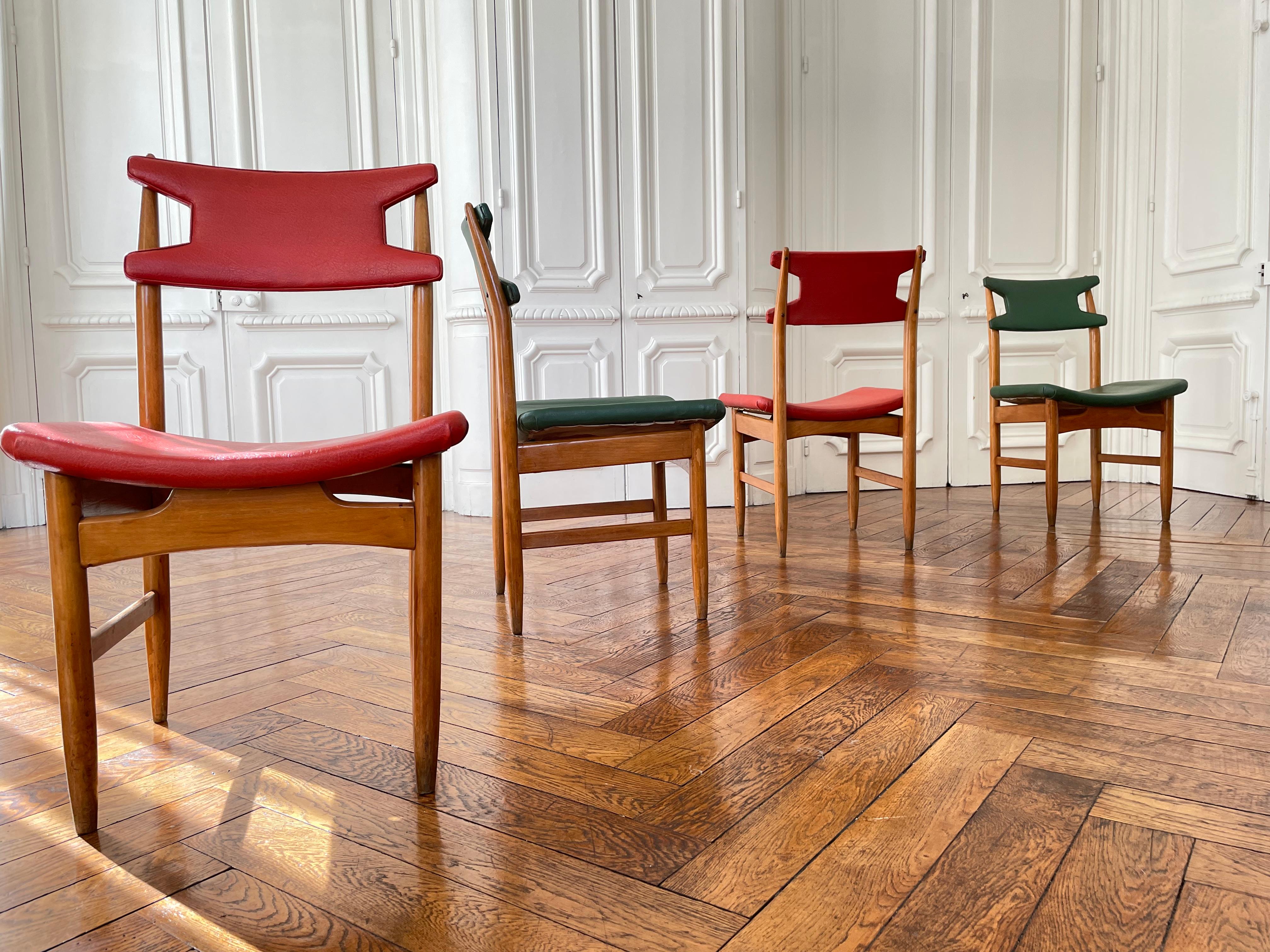 Chaises et fauteuils design italien de 1950 dans le style de Gio Ponti en vente 5