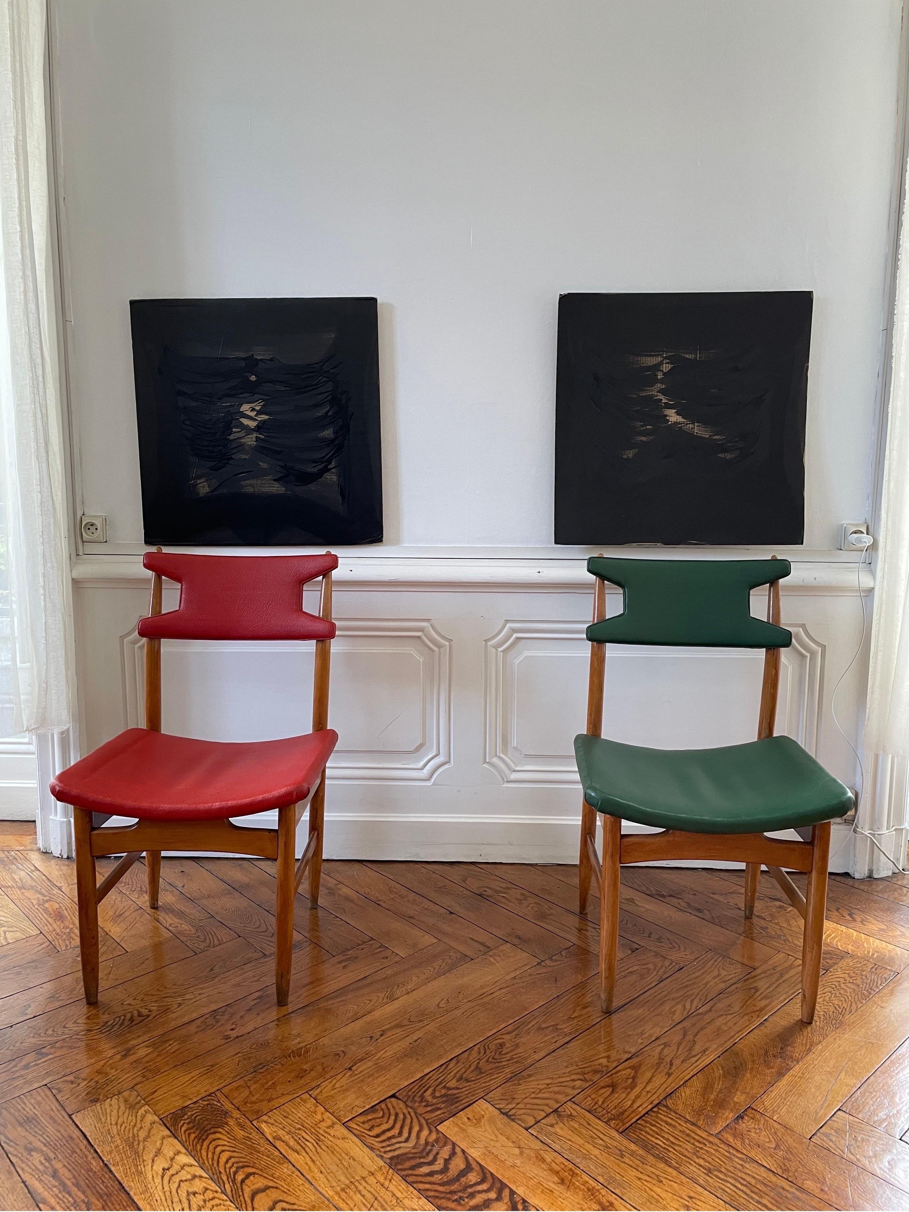 Chaises et fauteuils design italien de 1950 dans le style de Gio Ponti en vente 8