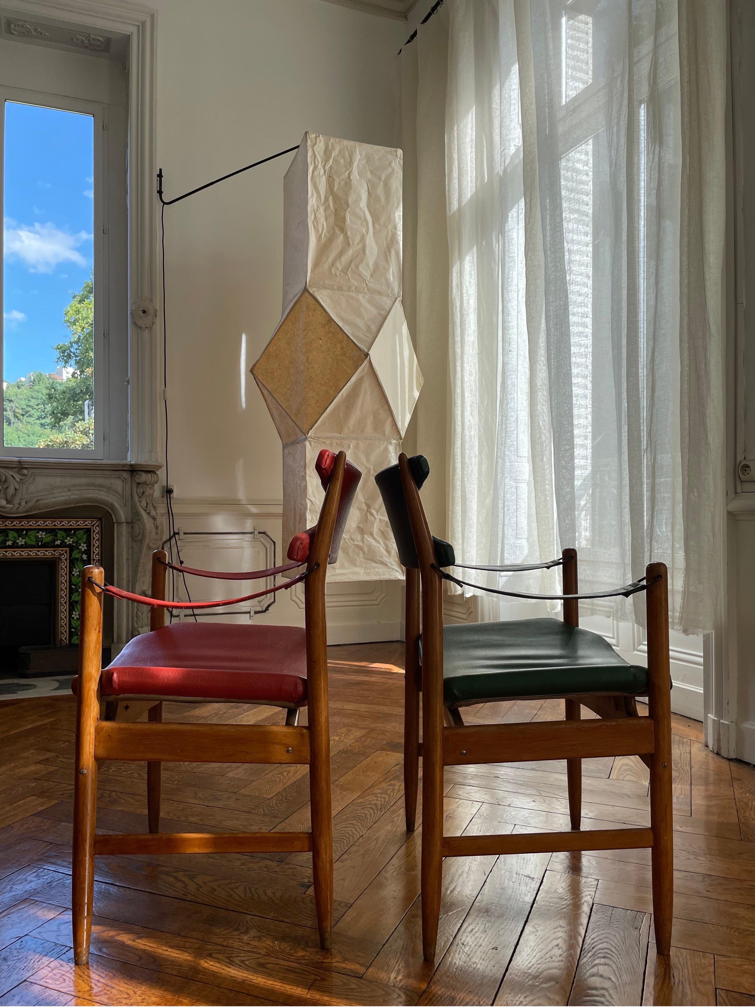Sessel und Sessel Italienisches Design aus dem Jahr 1950 im Stil von Gio Ponti (20. Jahrhundert) im Angebot