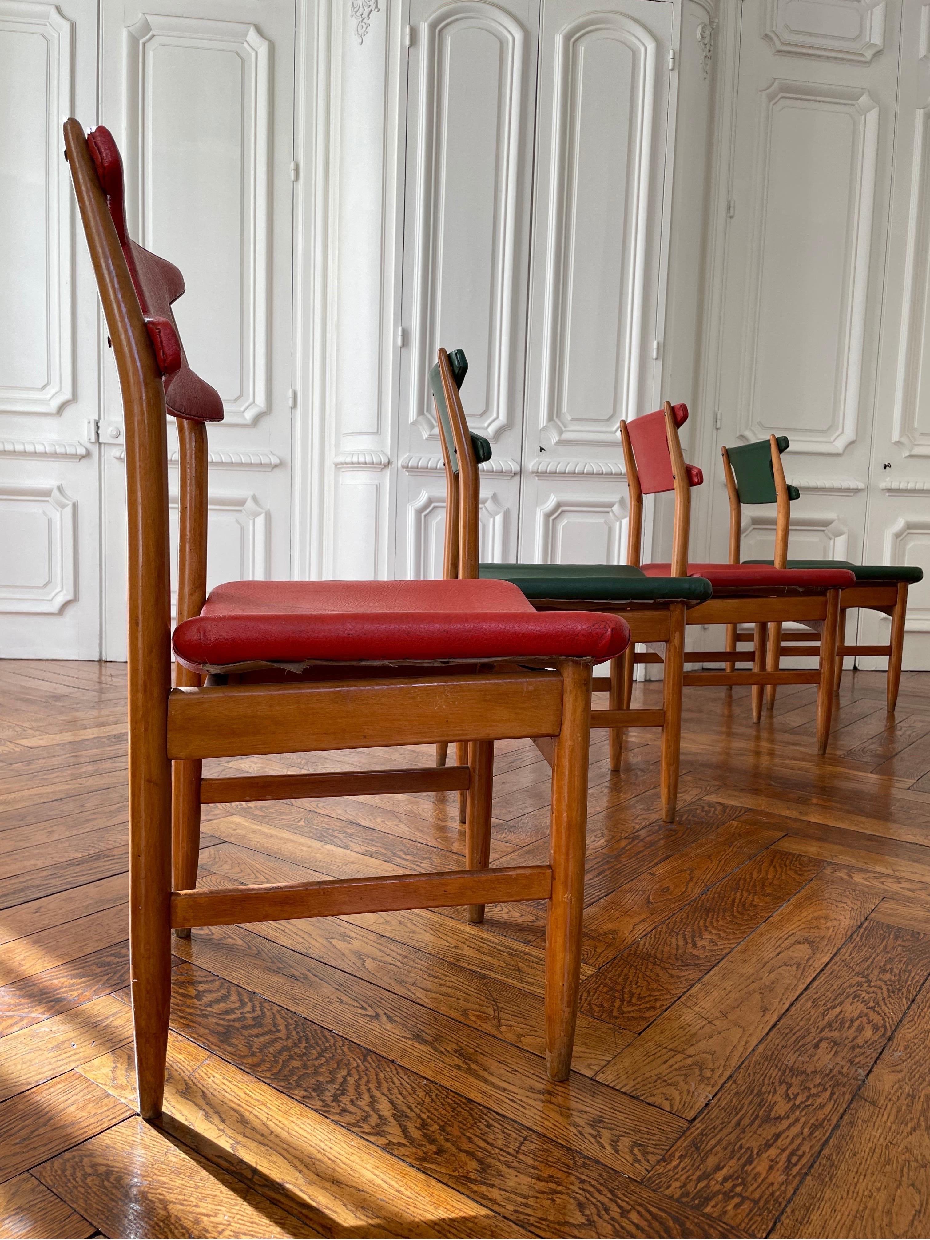 Chaises et fauteuils design italien de 1950 dans le style de Gio Ponti en vente 2