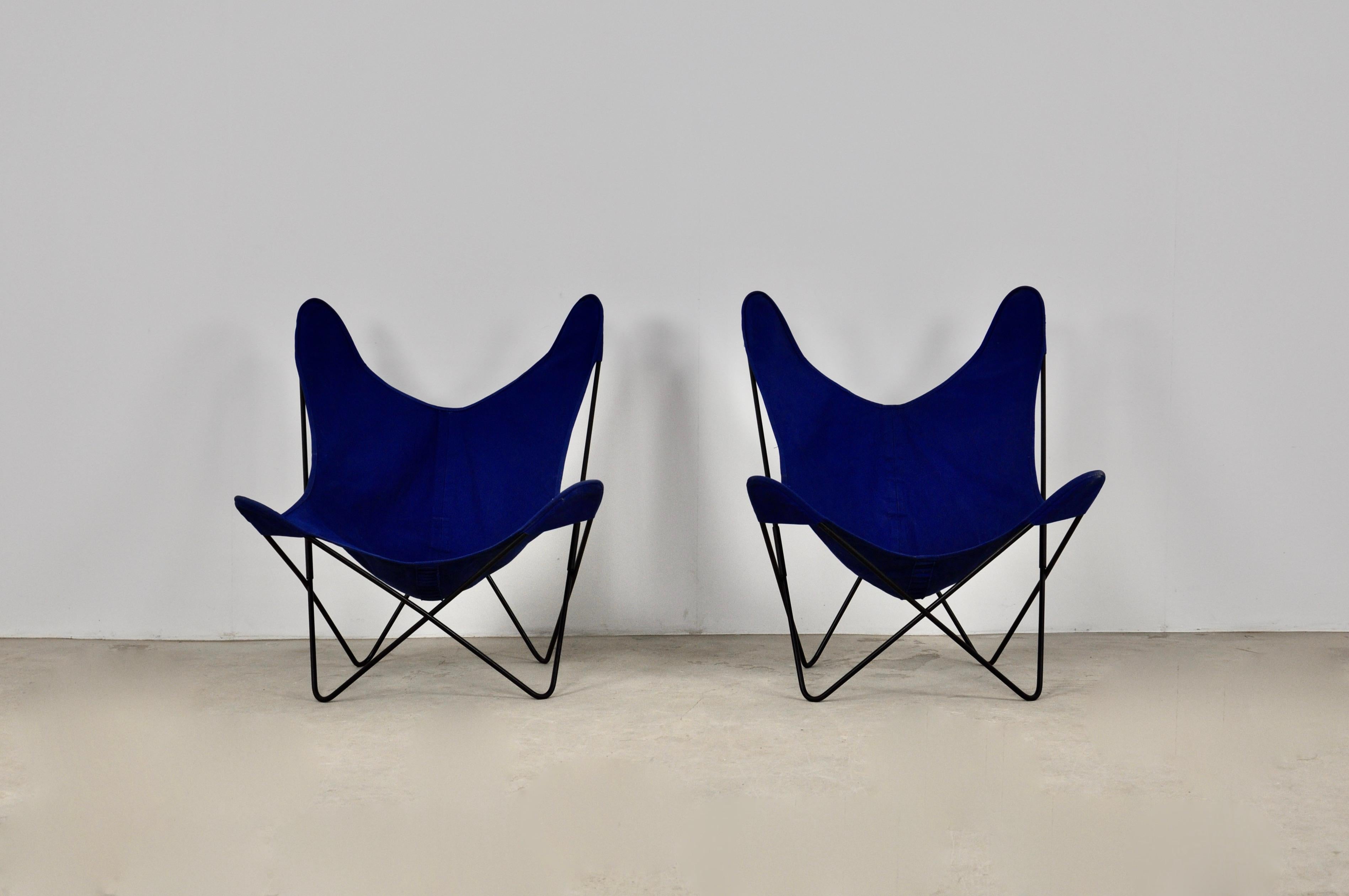 Mid-Century Modern Chairs Butterfly a by Jorge Ferrari-Hardoy for Knoll Inc Set 2