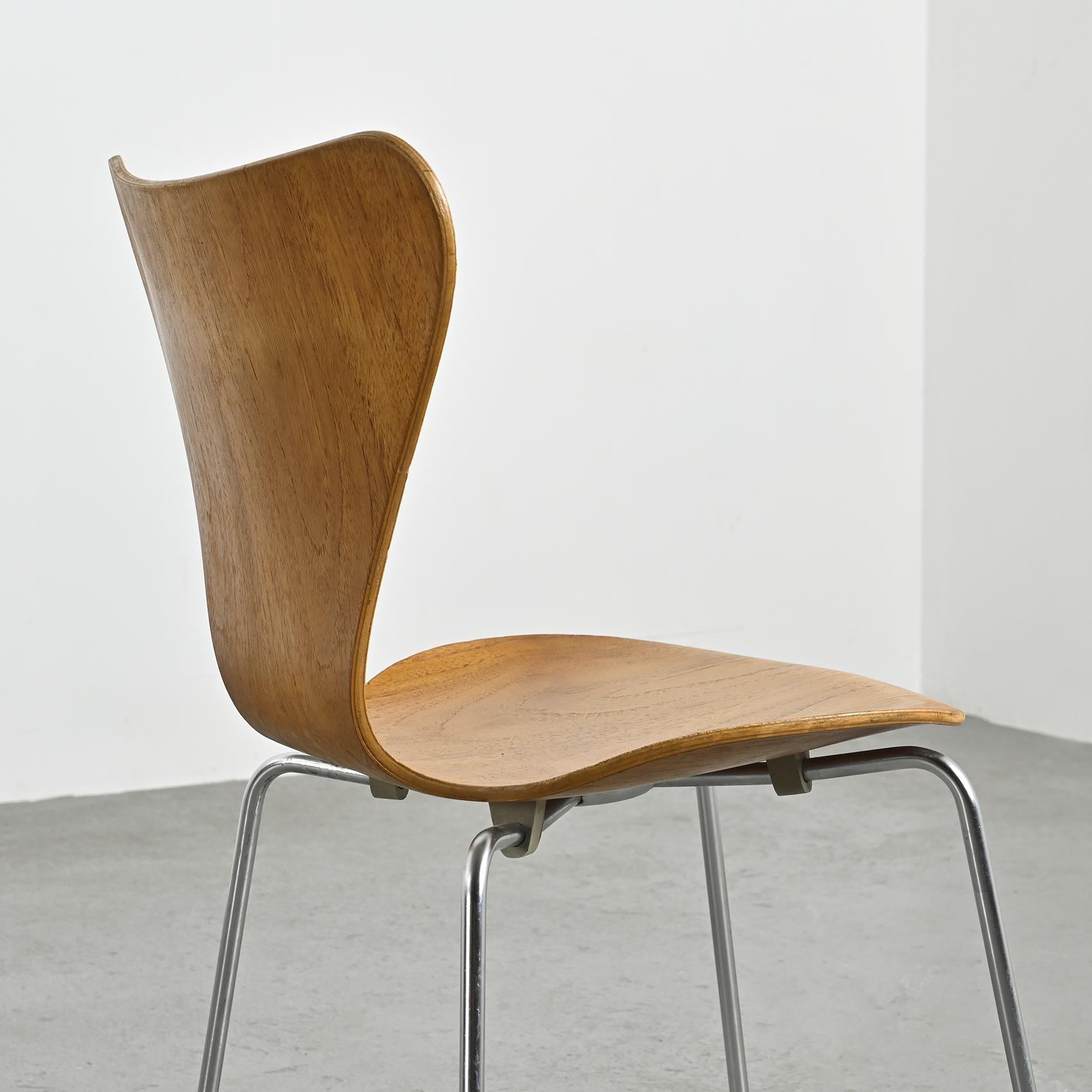 Chairs by Arne Jacobsen, Fritz Hansen circa 1970, Set of 6 For Sale 9