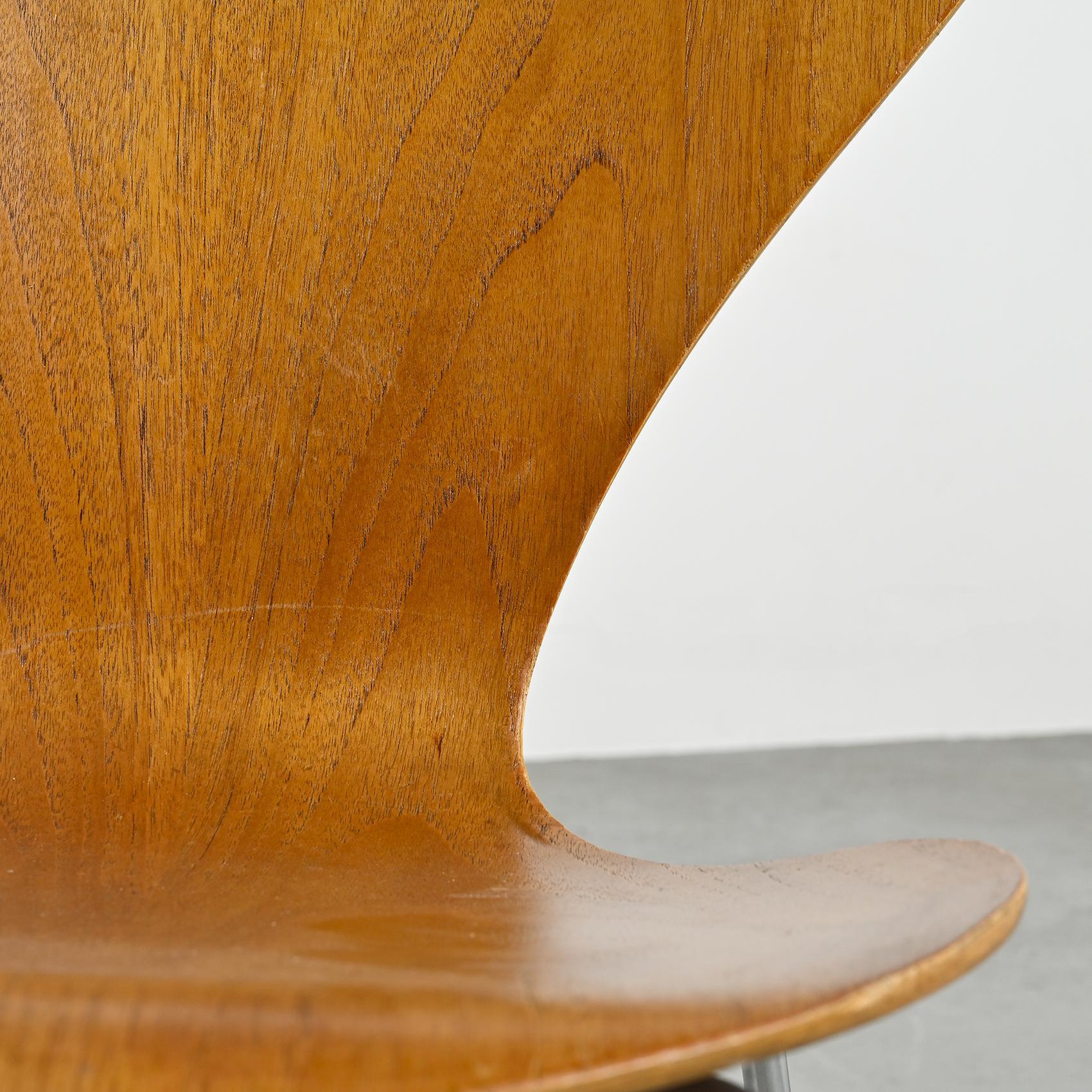 20th Century Chairs by Arne Jacobsen, Fritz Hansen circa 1970, Set of 6 For Sale