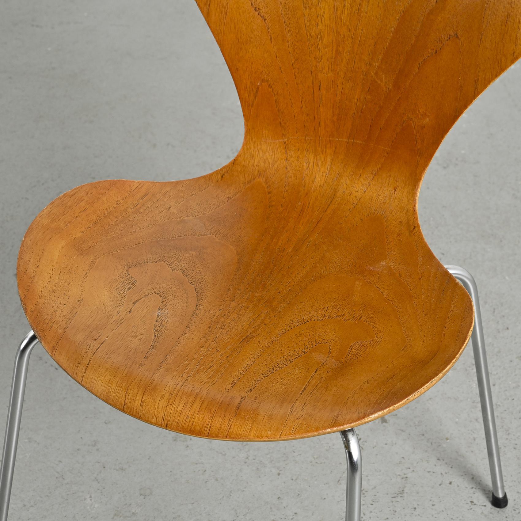 Chairs by Arne Jacobsen, Fritz Hansen circa 1970, Set of 6 For Sale 1