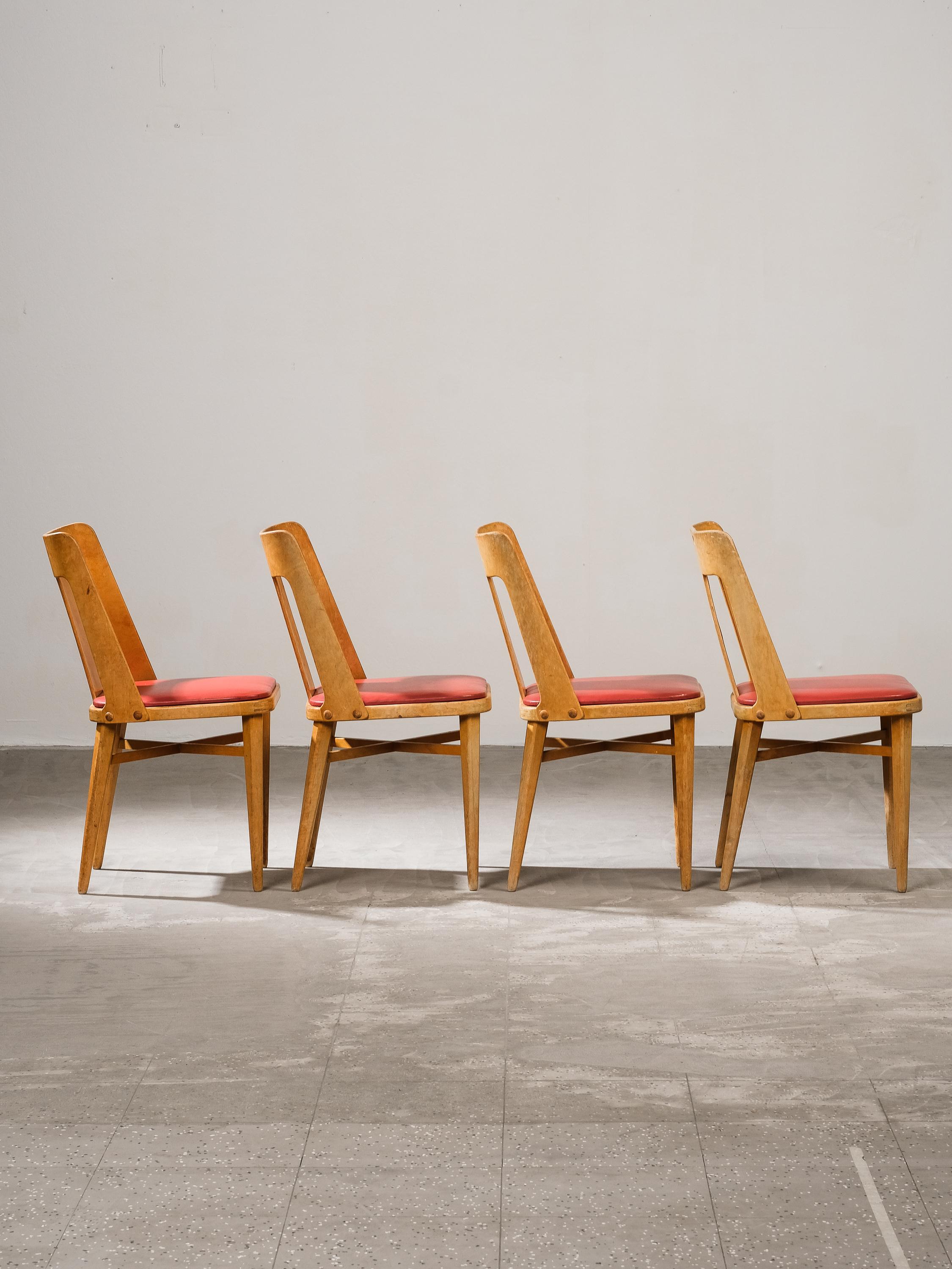 Stühle von Axel Larsson für Bodafors, 4er-Set, 1950er-Set, Stühle im Angebot 5