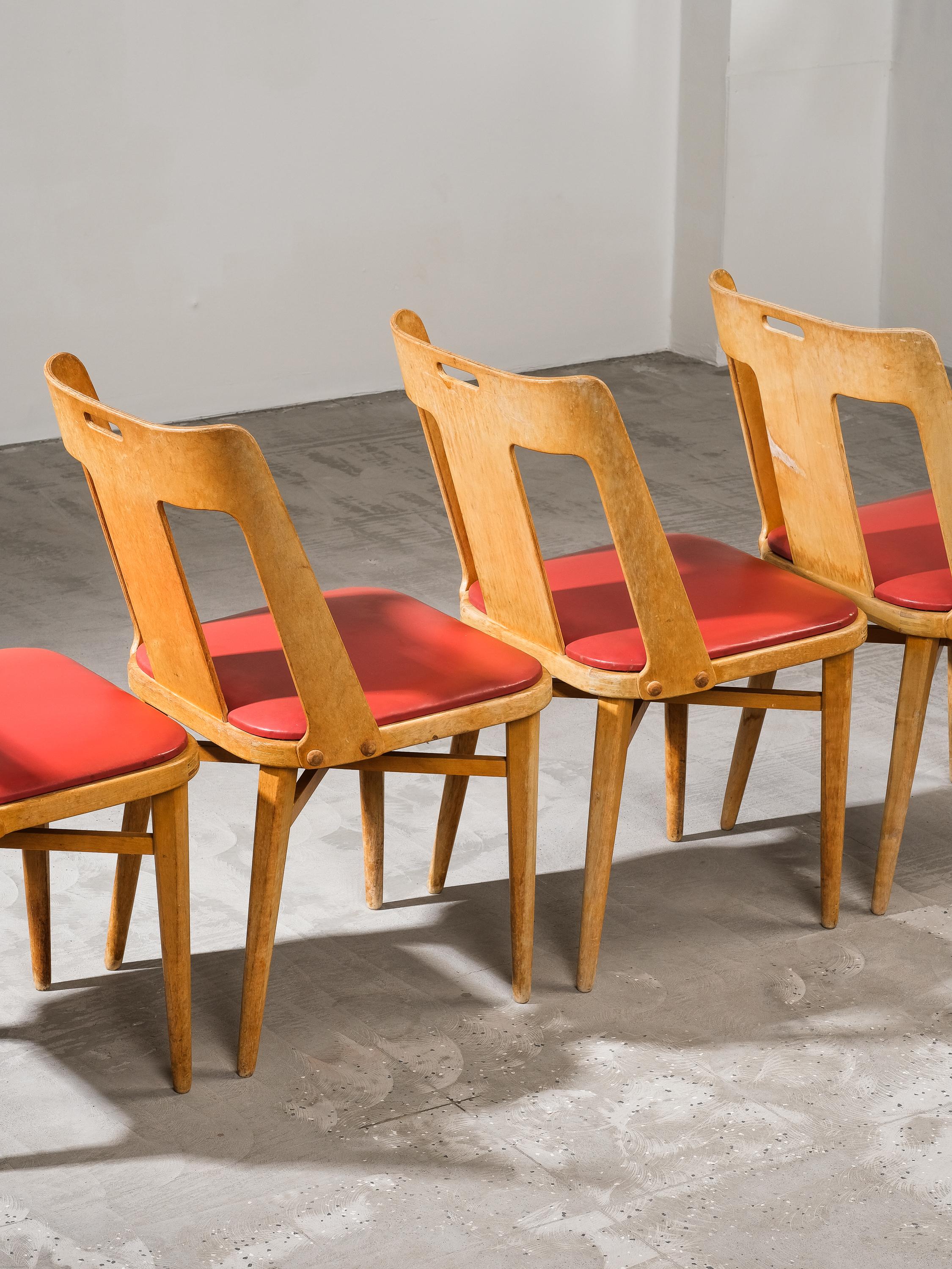 Stühle von Axel Larsson für Bodafors, 4er-Set, 1950er-Set, Stühle im Angebot 6
