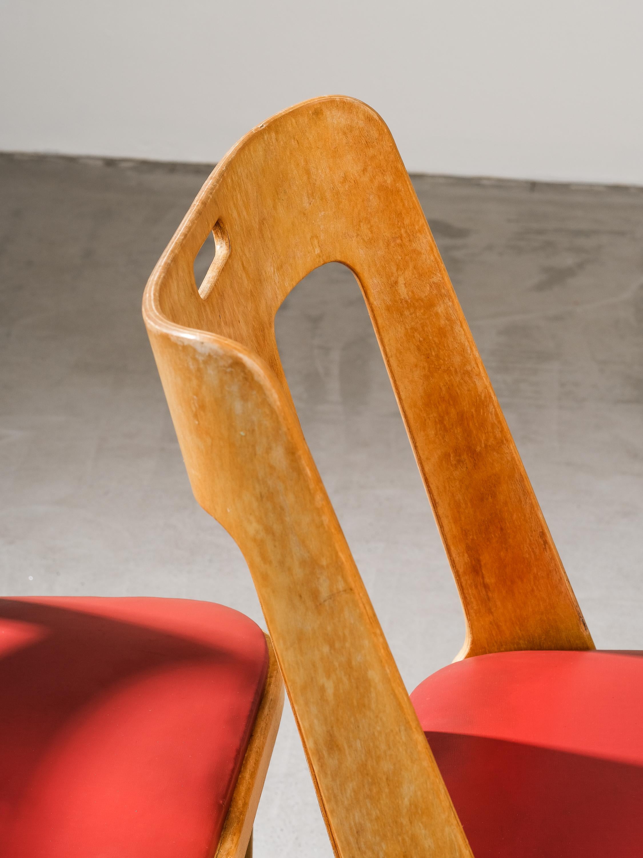 Stühle von Axel Larsson für Bodafors, 4er-Set, 1950er-Set, Stühle im Angebot 8