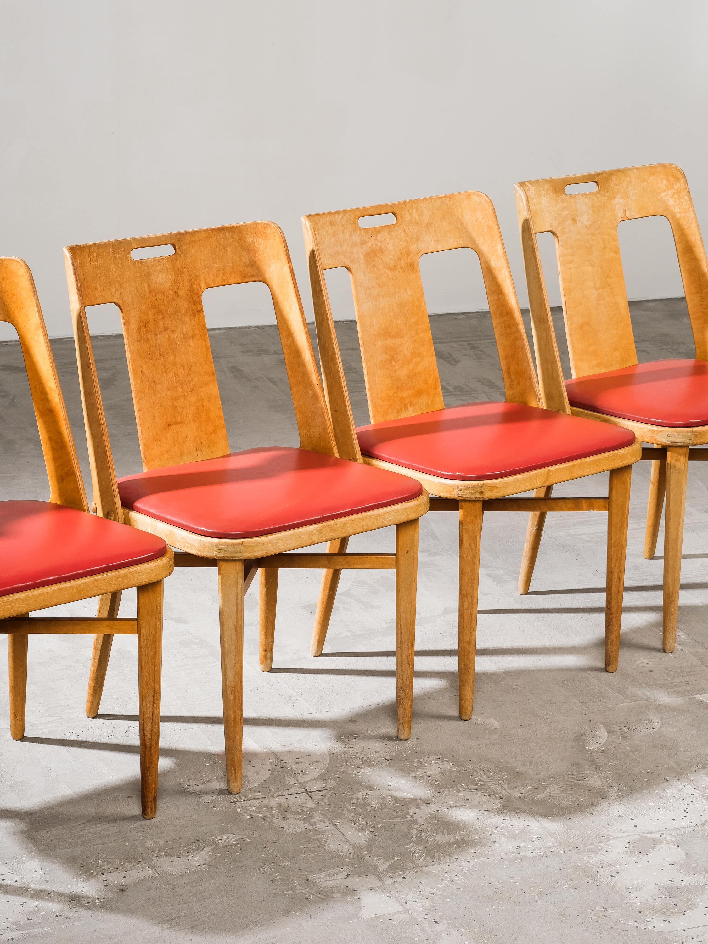 Stühle von Axel Larsson für Bodafors, 4er-Set, 1950er-Set, Stühle (Skandinavische Moderne) im Angebot
