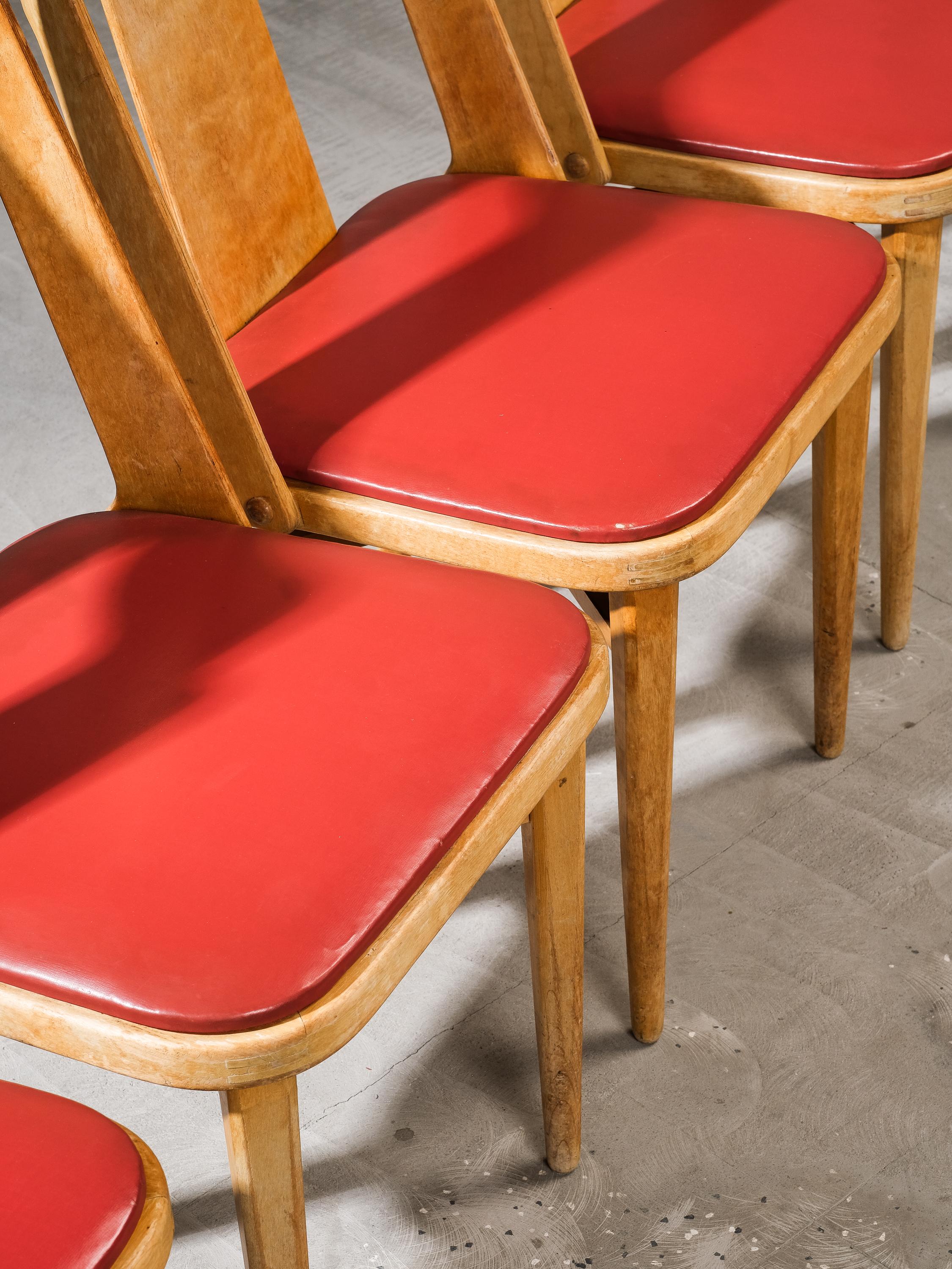Stühle von Axel Larsson für Bodafors, 4er-Set, 1950er-Set, Stühle (Furnier) im Angebot