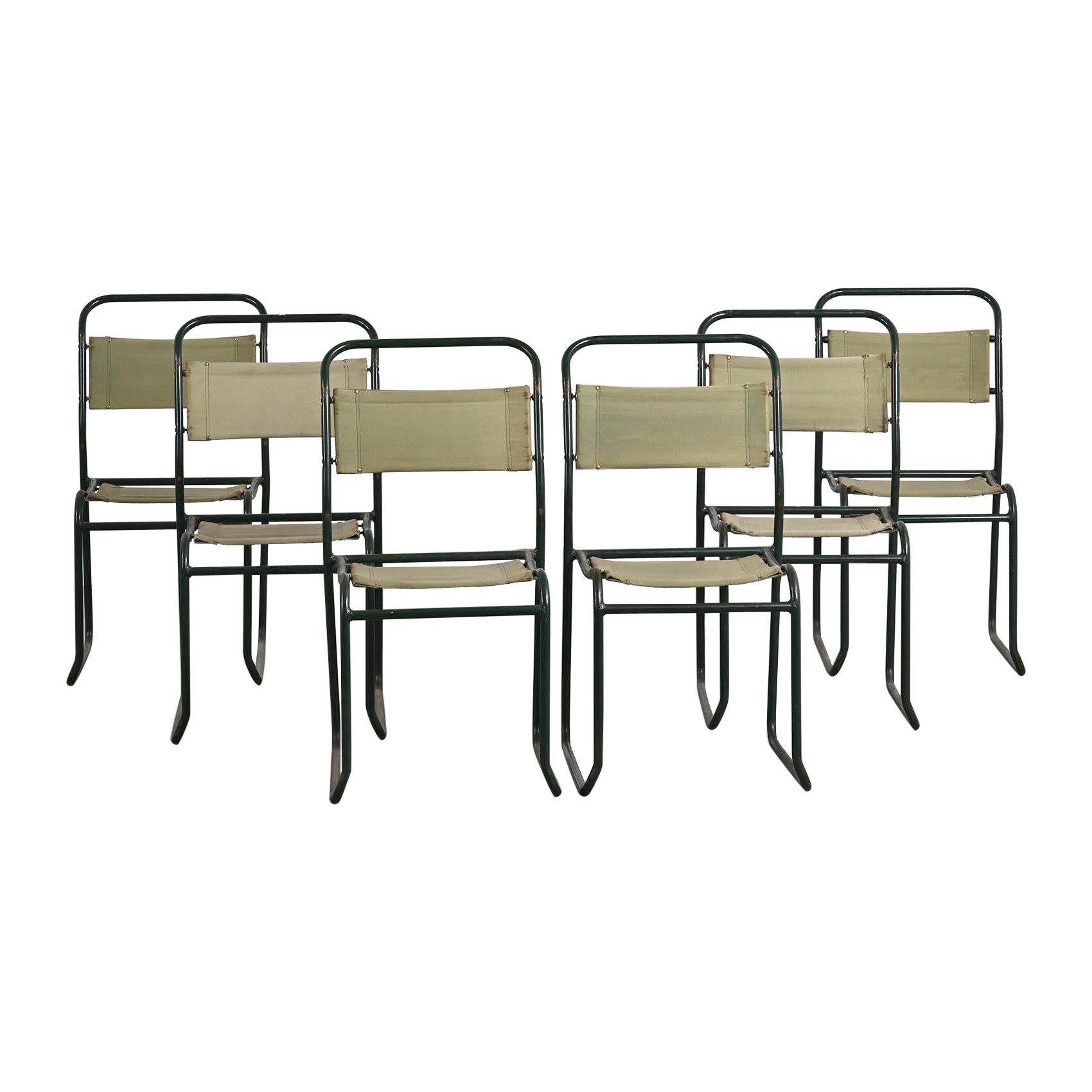 Chairs by Bruno Pollack, circa 1935, Set of 6