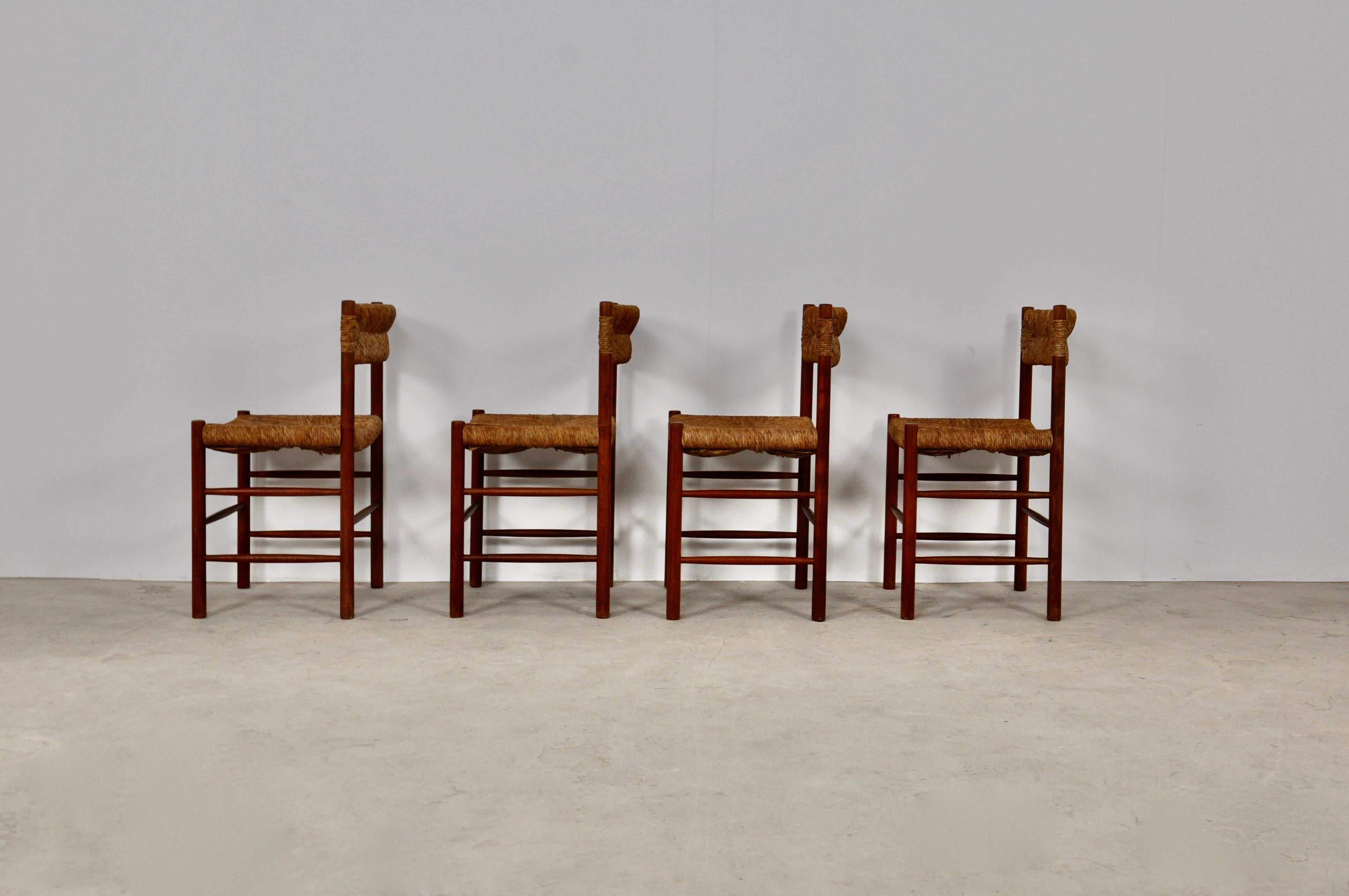 Chairs by Charlotte Perriand & Dordogne for Sentou, 1950s In Good Condition In Lasne, BE