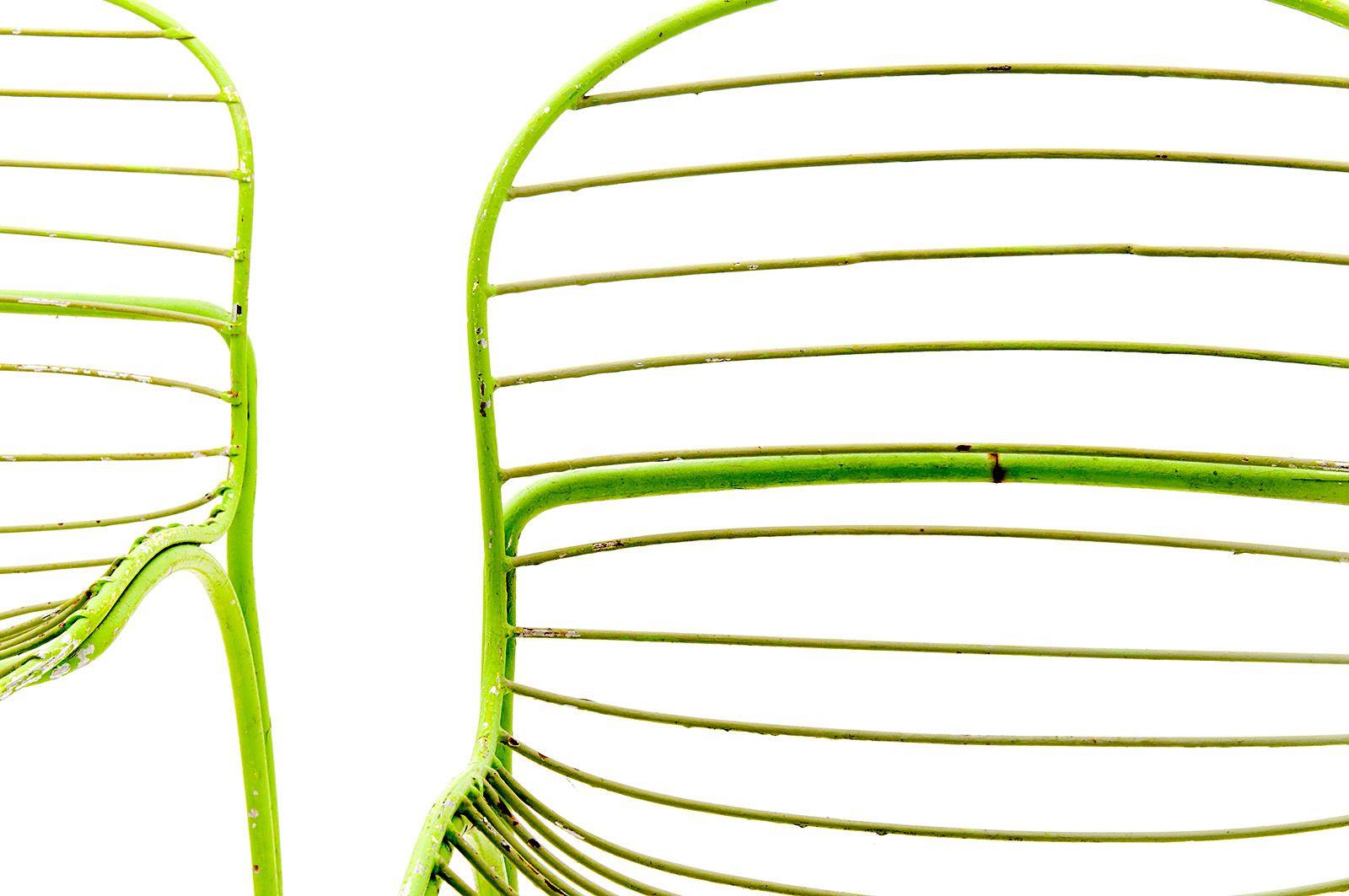Italian Chairs by Gastone Rinaldi, for RIMA, in Chromed Green Painted Metal, Italy, 1960