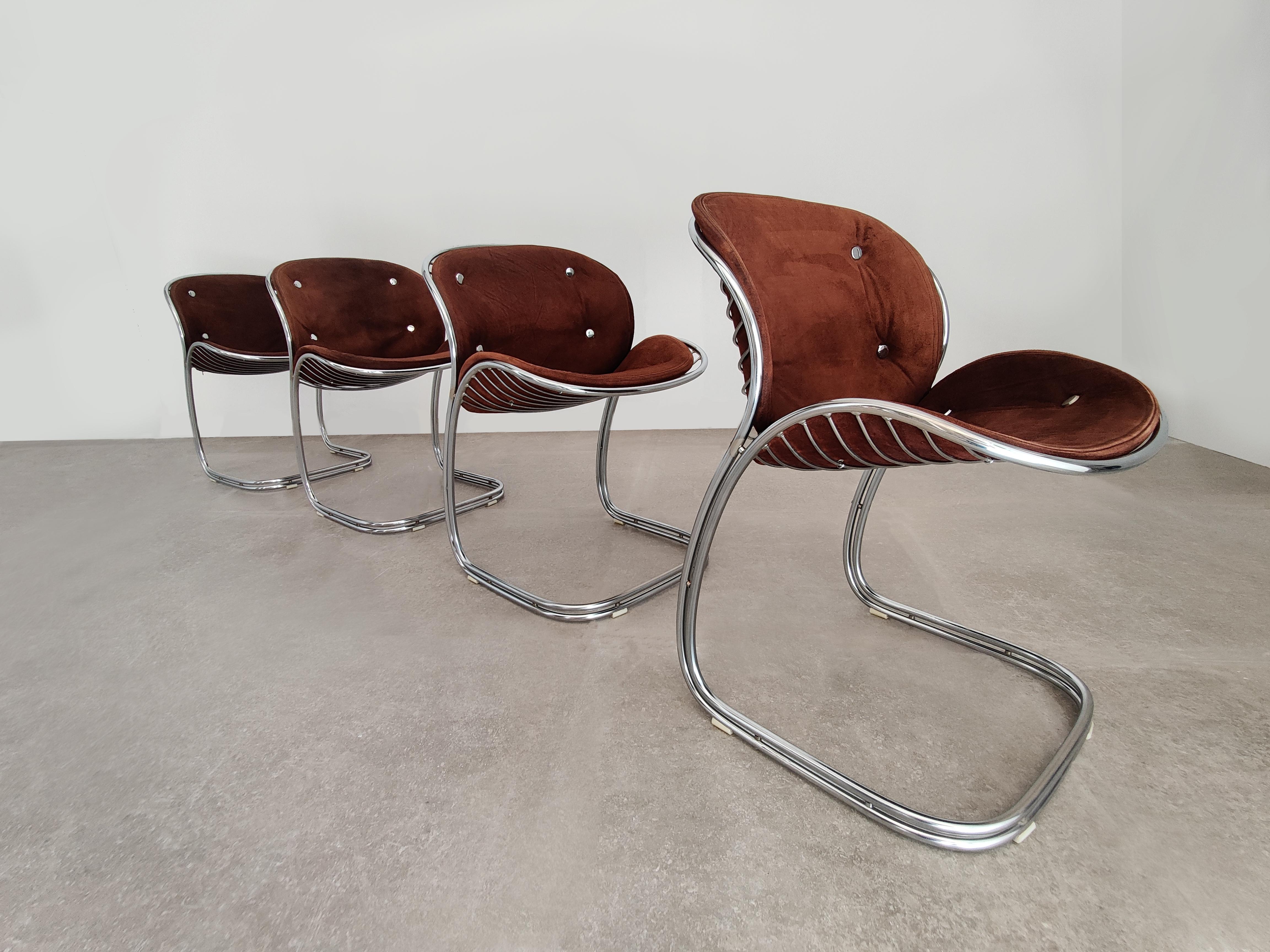 Late 20th Century Chairs by Gastone Rinaldi for Vidal Grau, 1970 Set of 4 For Sale