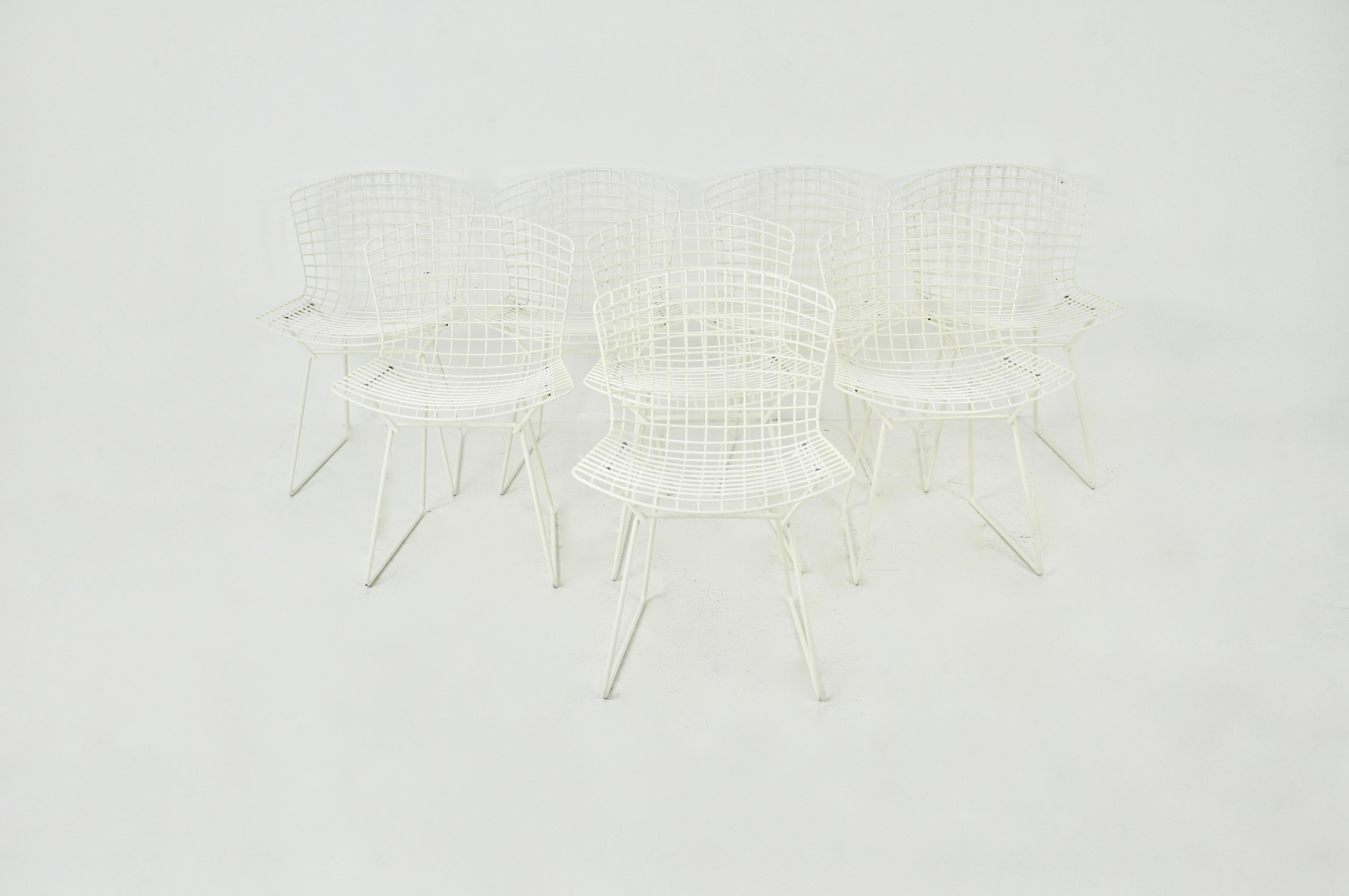 Mid-Century Modern Chairs by Harry Bertoia for Knoll, 1960s, Set of 8 For Sale