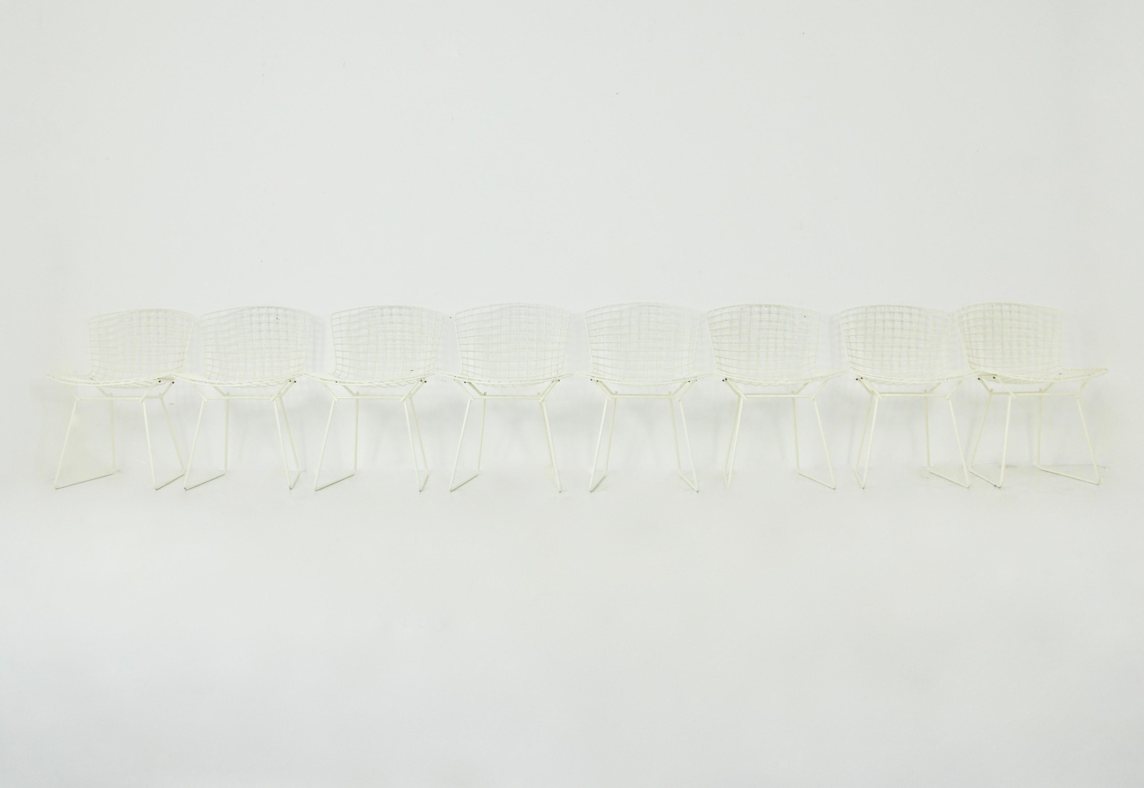Centraméricain Chaises de Harry Bertoia pour Knoll, années 1960, ensemble de 8 pièces en vente