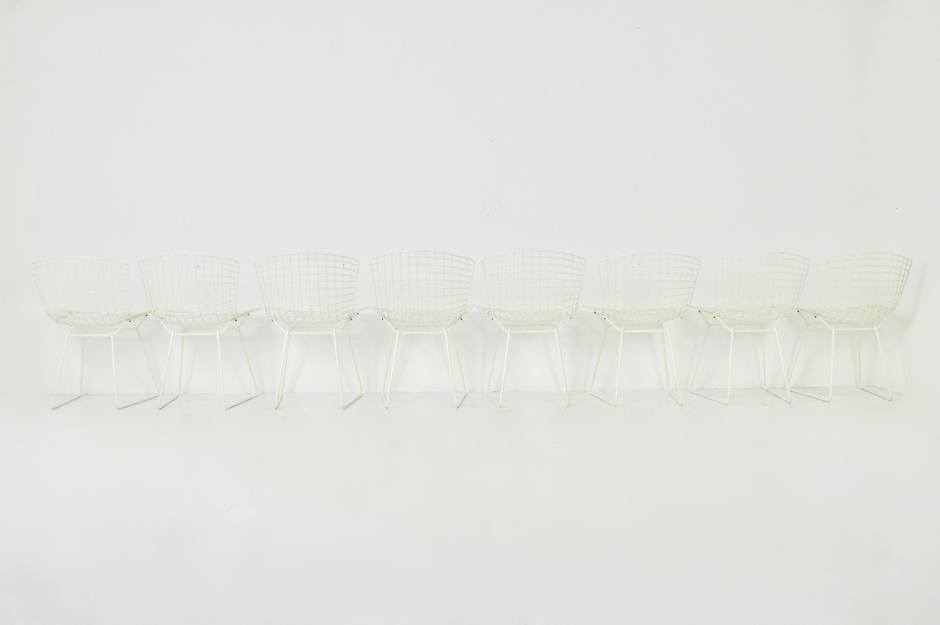 Milieu du XXe siècle Chaises de Harry Bertoia pour Knoll, années 1960, ensemble de 8 pièces en vente