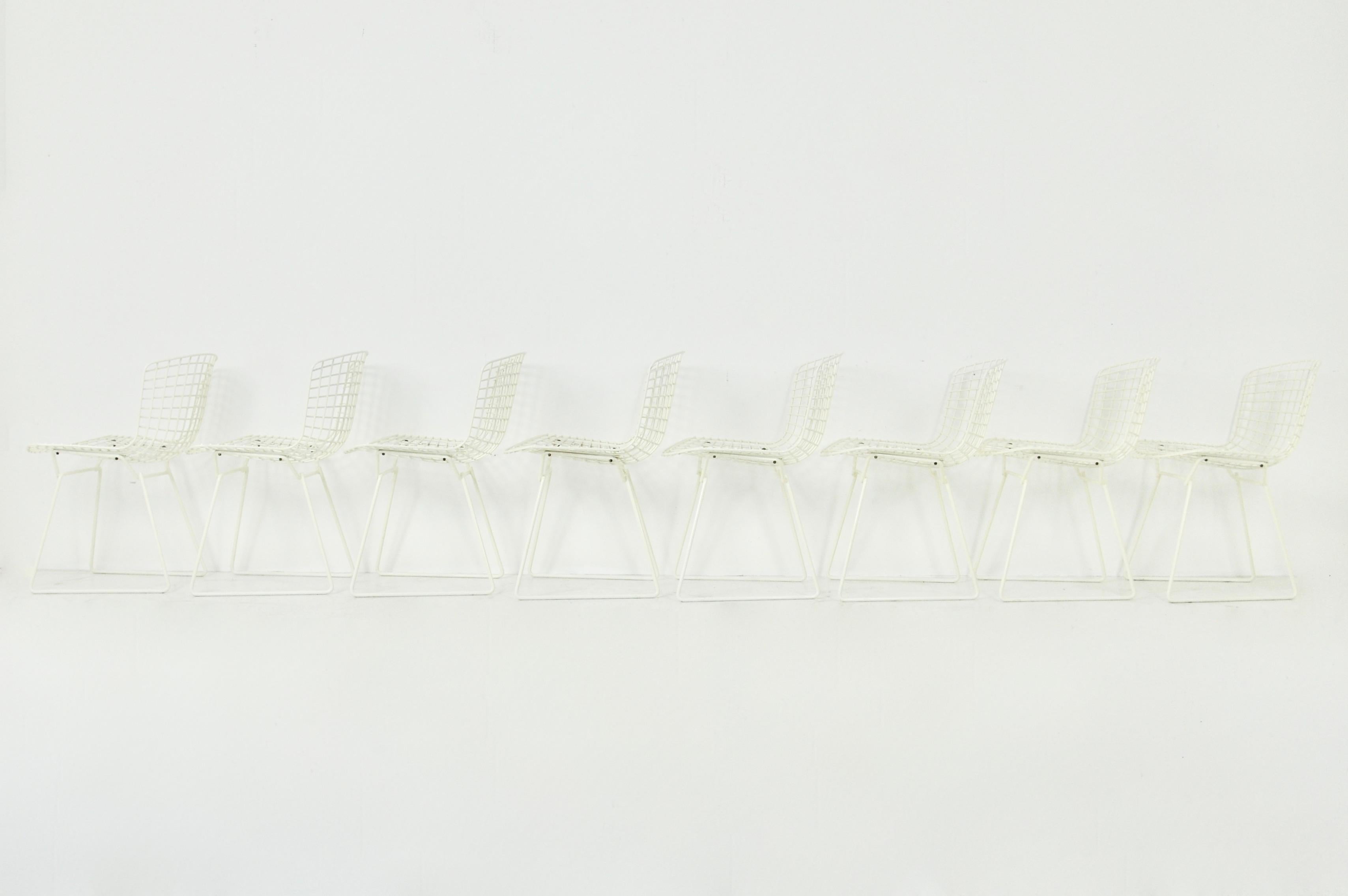Stühle von Harry Bertoia für Knoll, 8er-Set, 1960er Jahre (Metall) im Angebot