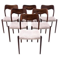 Chairs by Niels O. Møller, Model 71, Danish Design, 1960s