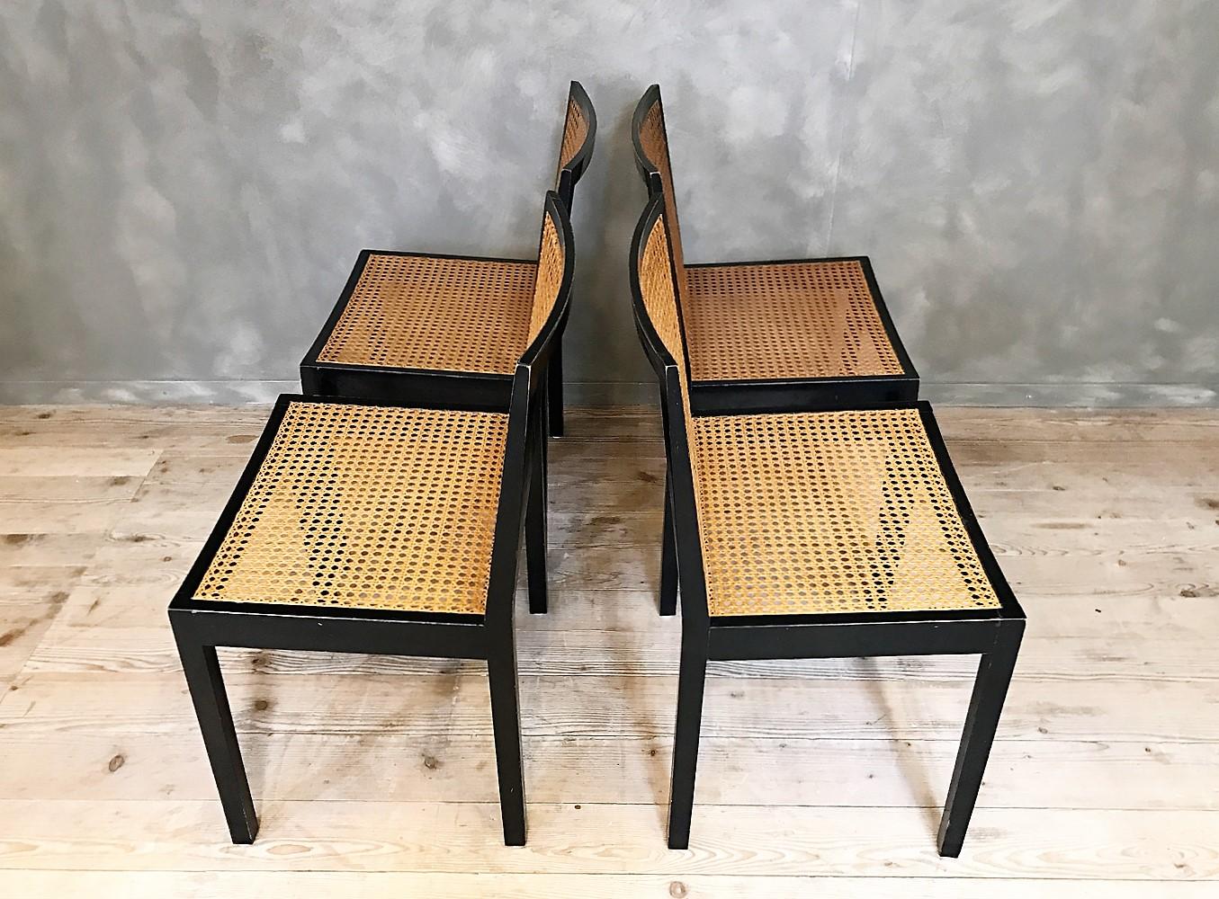 Swiss Chairs by Willy Guhl for Dietiker, 1942, Set of Four For Sale