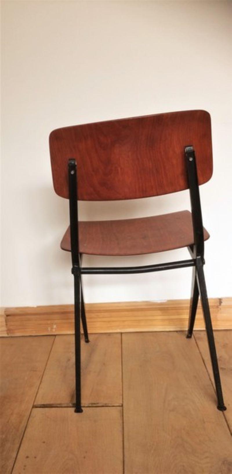 Dutch 20th Century Industrial Pagwood Chairs by Ynske Kooistra for Marko, Set of 4