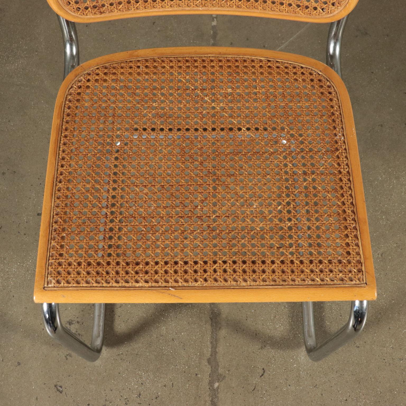 Other Chairs Chroimium Wood Straw of Vienna 1970s M. Breuer Gavina S.p.A.