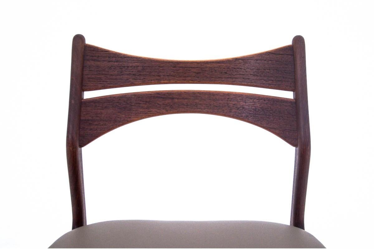 Cuir Chairs, Danish design, 1960s Design by Eric Buck. en vente