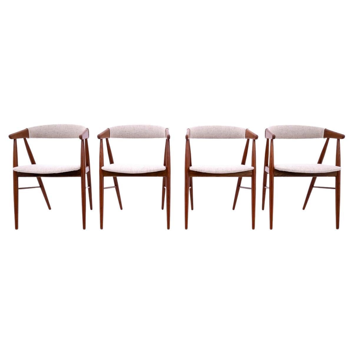 Chairs designed by Ejner Larsen & Aksel Bender Madsen, Denmark, 1960s.