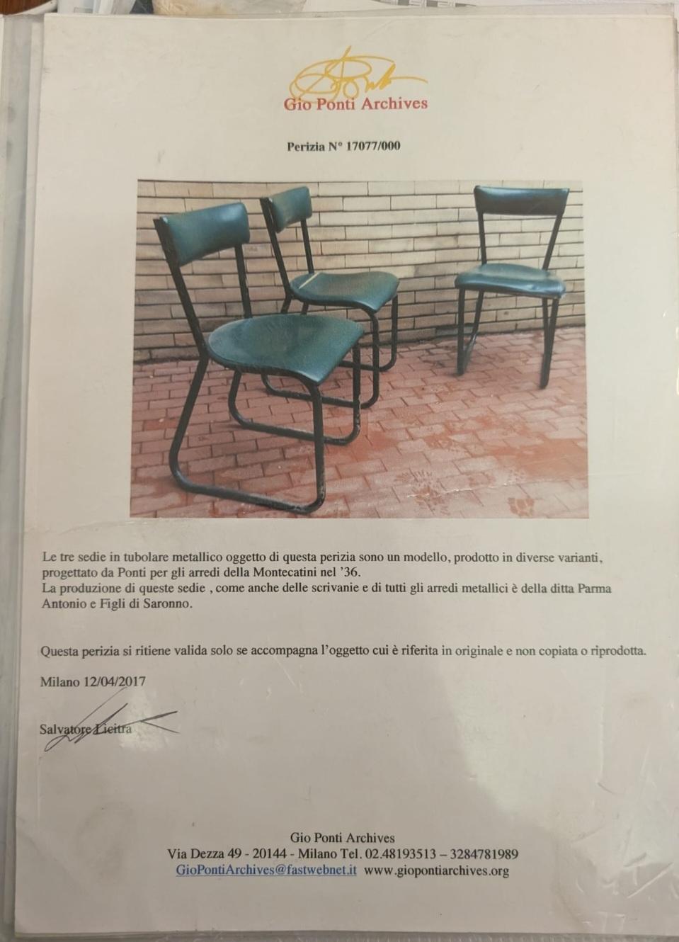 Von Gio Ponti für Kardex Italian entworfene Stühle im Angebot 2