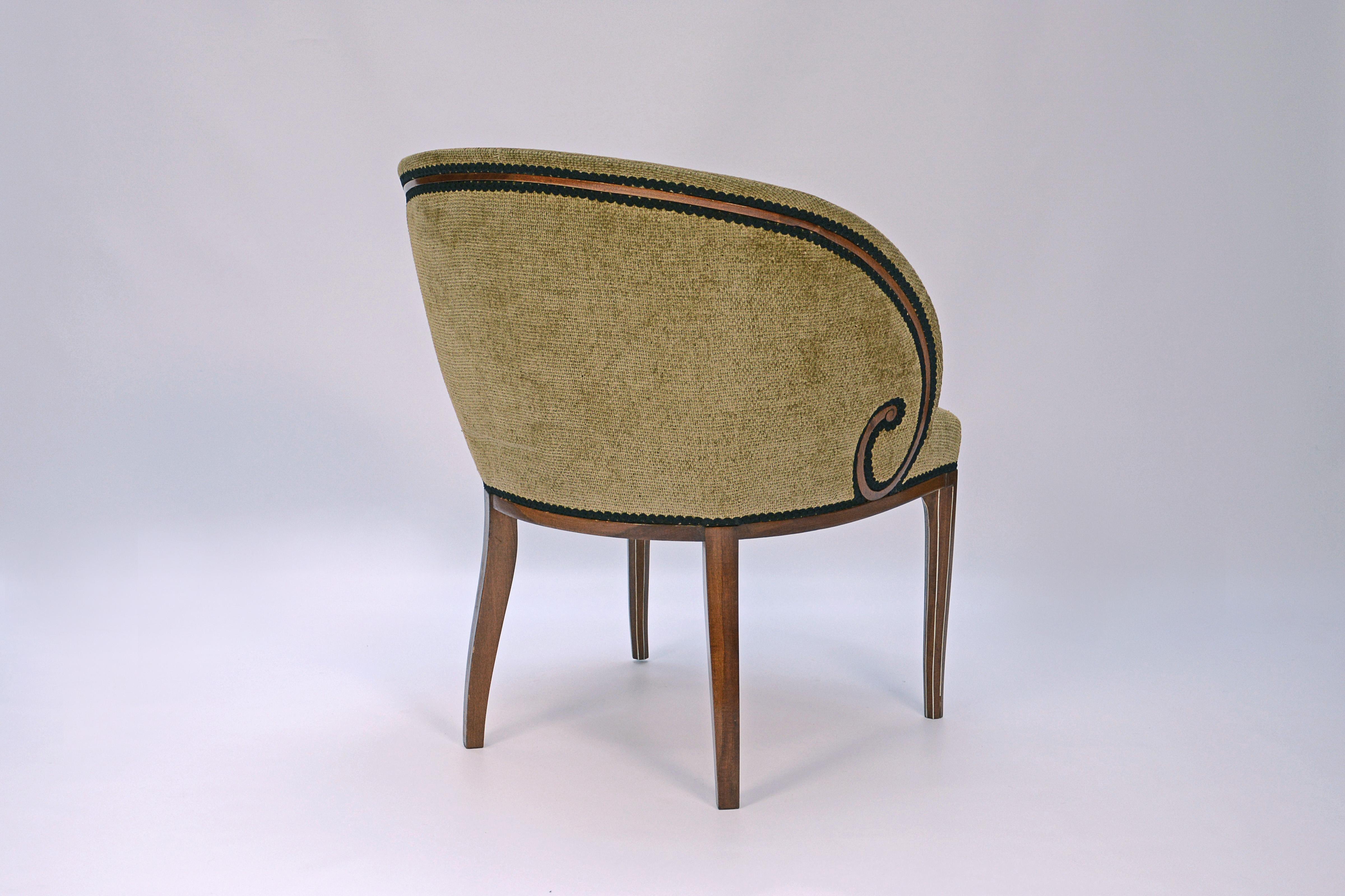 French Chairs Designed by Jules Leleu For Sale